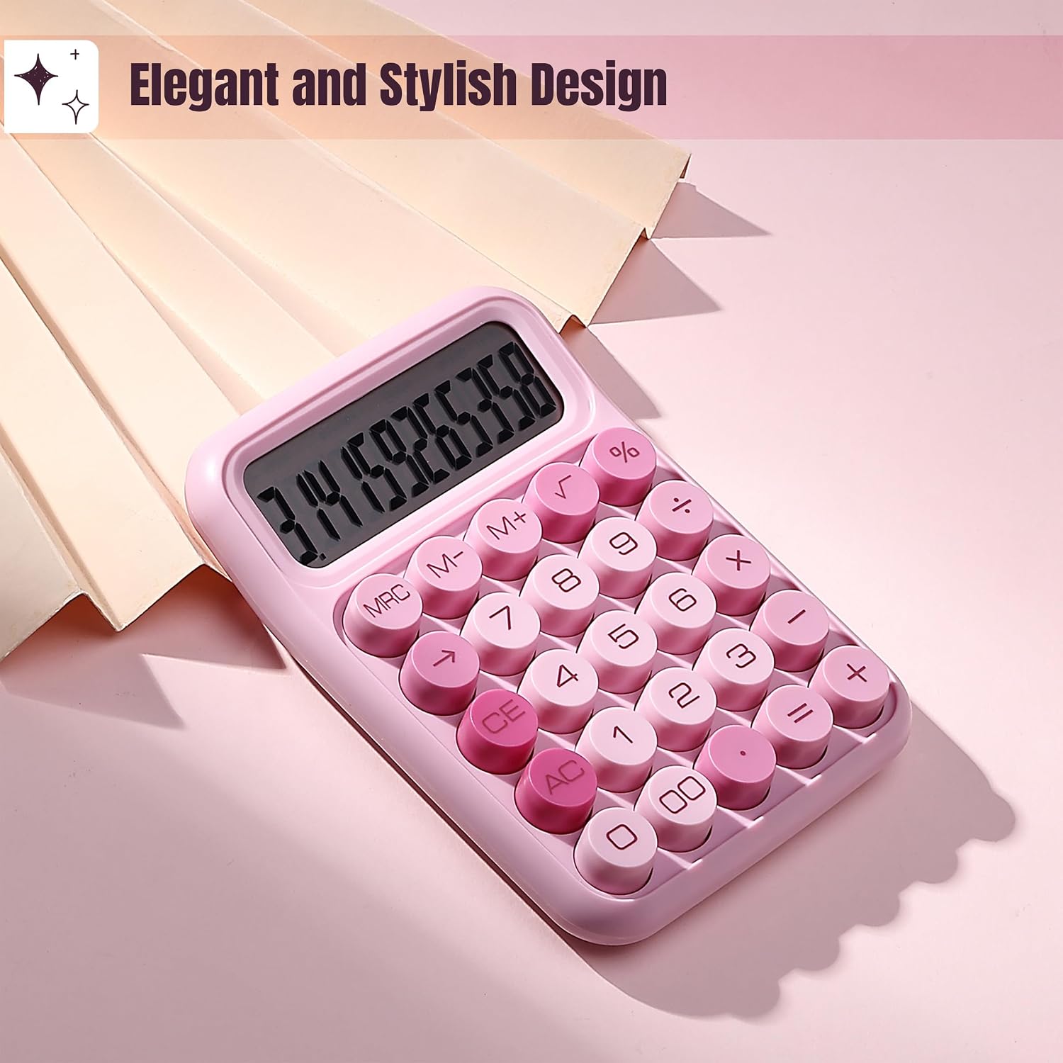 Charming Pink Office Calculator - Hình 4