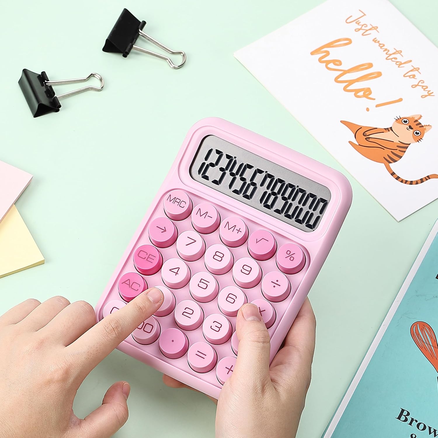 Charming Pink Office Calculator - Hình 7
