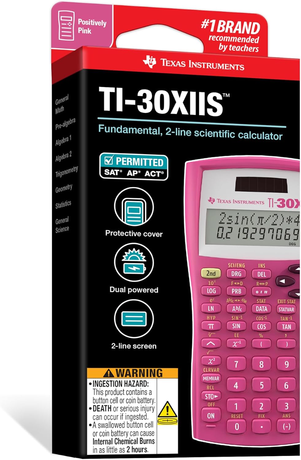 Texas Instruments TI-30X IIS Pink Scientific Calculator - Hình 9