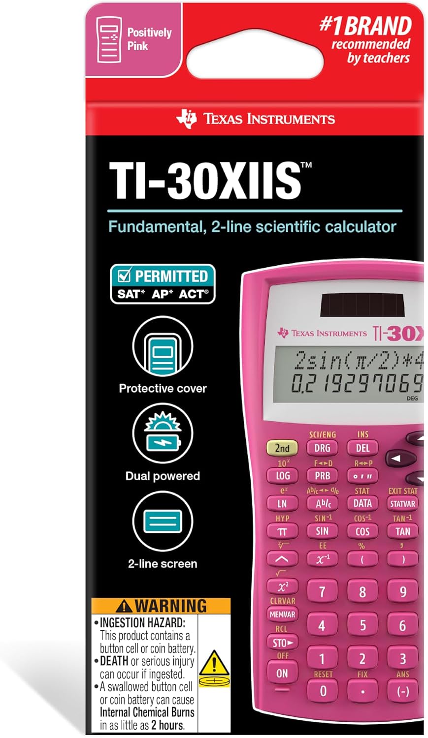 Texas Instruments TI-30X IIS Pink Scientific Calculator - Hình 5