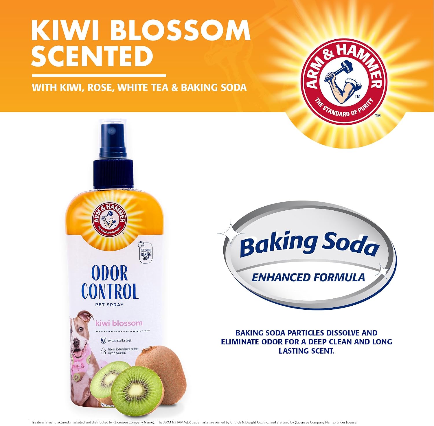 Arm & Hammer Super Deodorizing Dog Spray, Kiwi Blossom, 8 Fl Oz | pH-balanced, paraben-free formula for daily use on wet or dry coats, ideal between grooming and after walks or play - Image 3