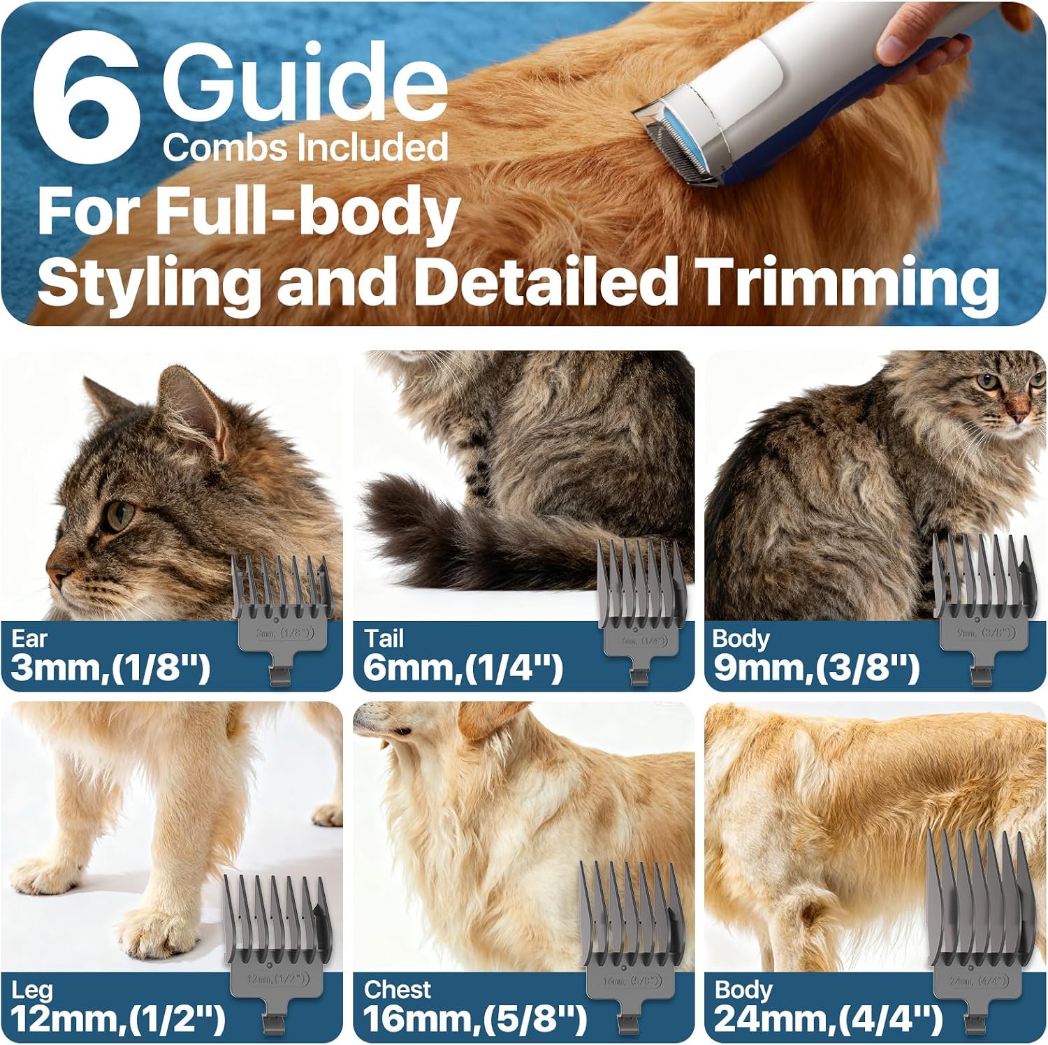 Buenkee Dog Grooming Vacuum Kit, 15000Pa Clipper, Shedding Brush, 2L, White | Brush, trim and deshed at home with less flying fur, mess-control suction and fewer emptying breaks during longer sessions - Image 5