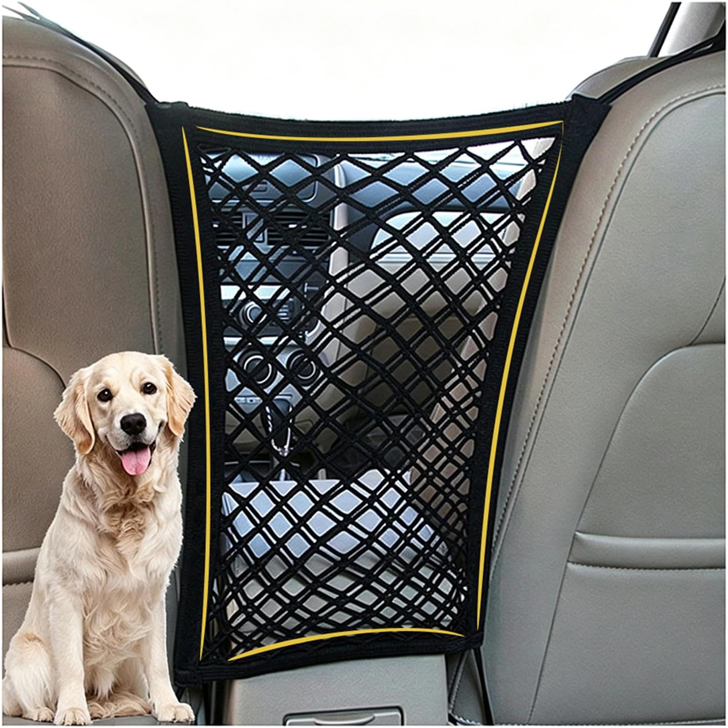 DYKESON Dog Car Net Barrier Pet Barrier with Car Mesh Organizer for Dog &…