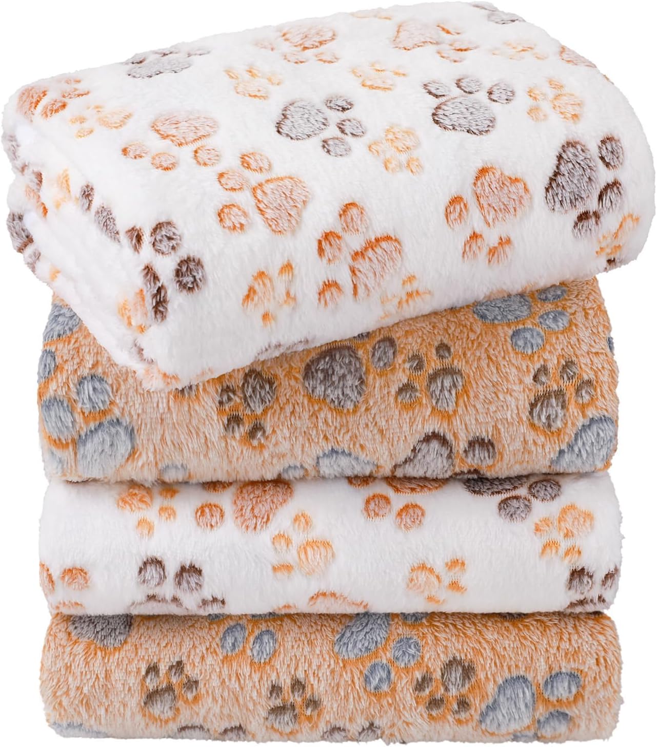 LINENLUX Dog Blankets 3-Pack, Super Soft Fluffy Fleece Pet Throw Warm | Premium flannel fleece pet throw for cats, puppies. Cozy warm for bed, crate, or couch naps; Dog Paw-3pcs 23x16 inch - Image 10