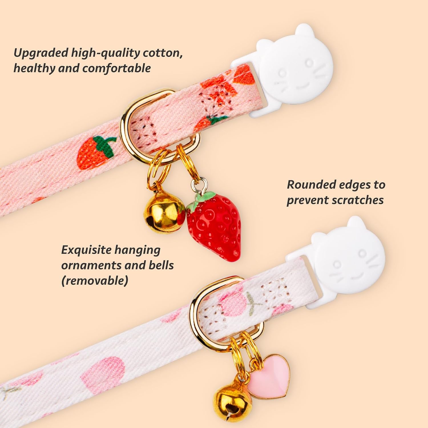 Petopia Strawberry Print Cat Collars - Hình 2