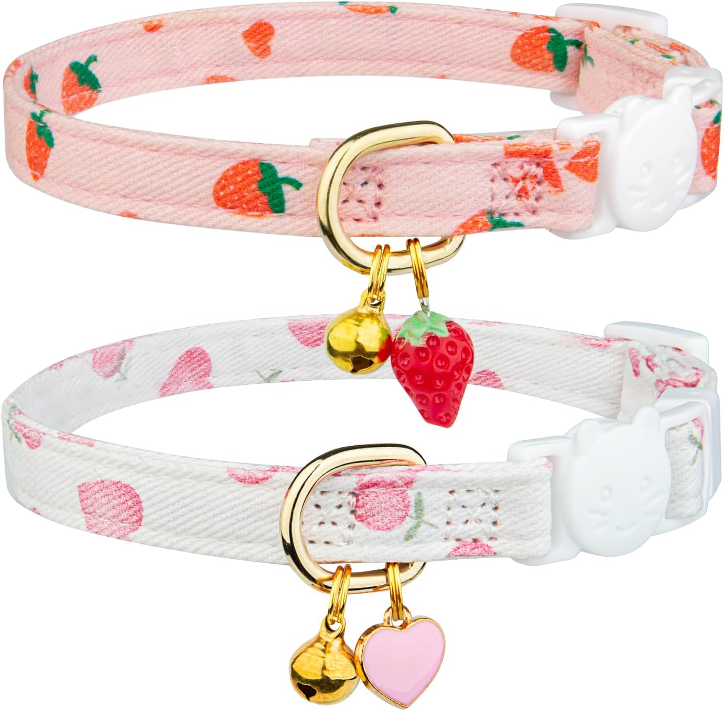 Petopia Strawberry Print Cat Collars