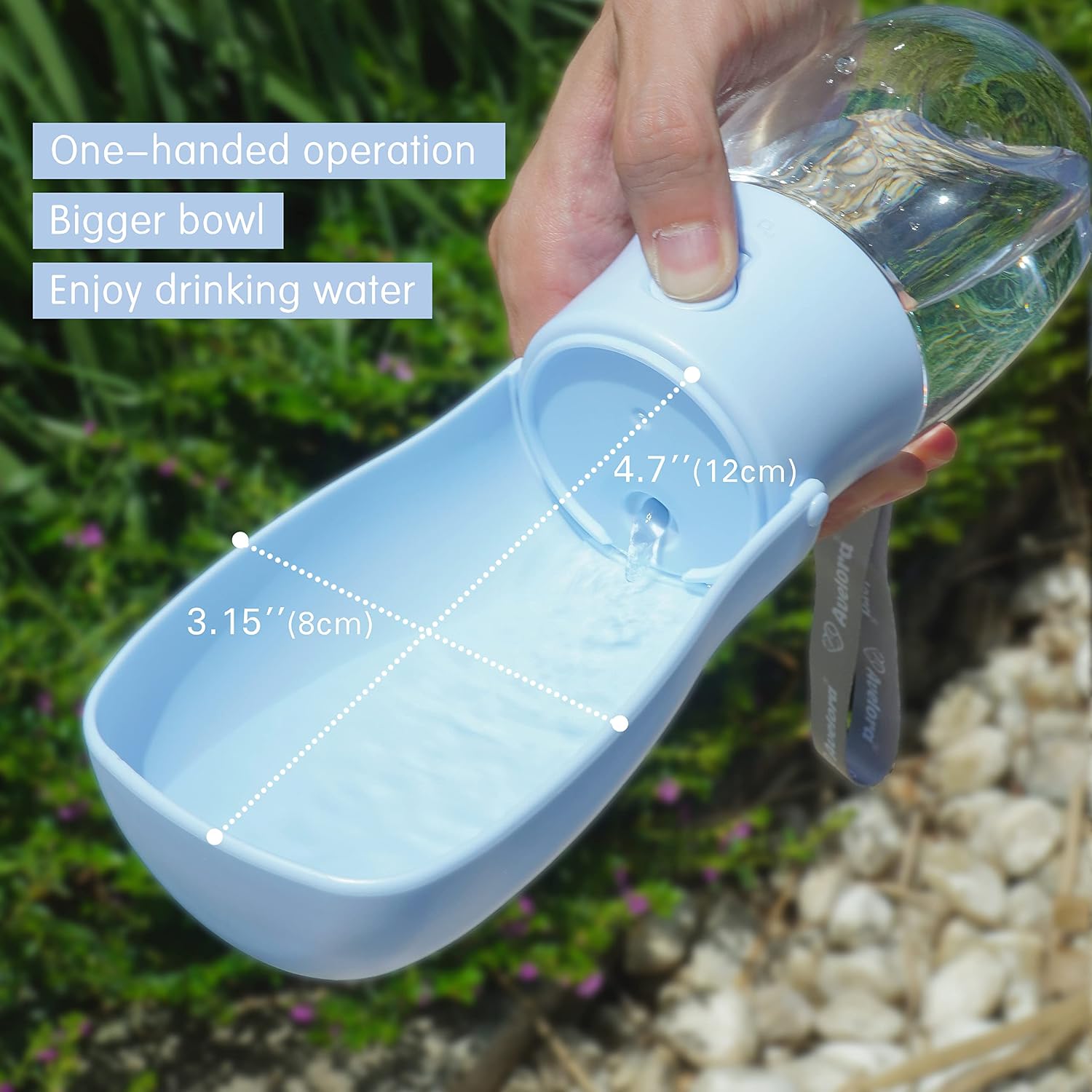 Petopia Portable Blue Pet Water Bottle - Hình 2