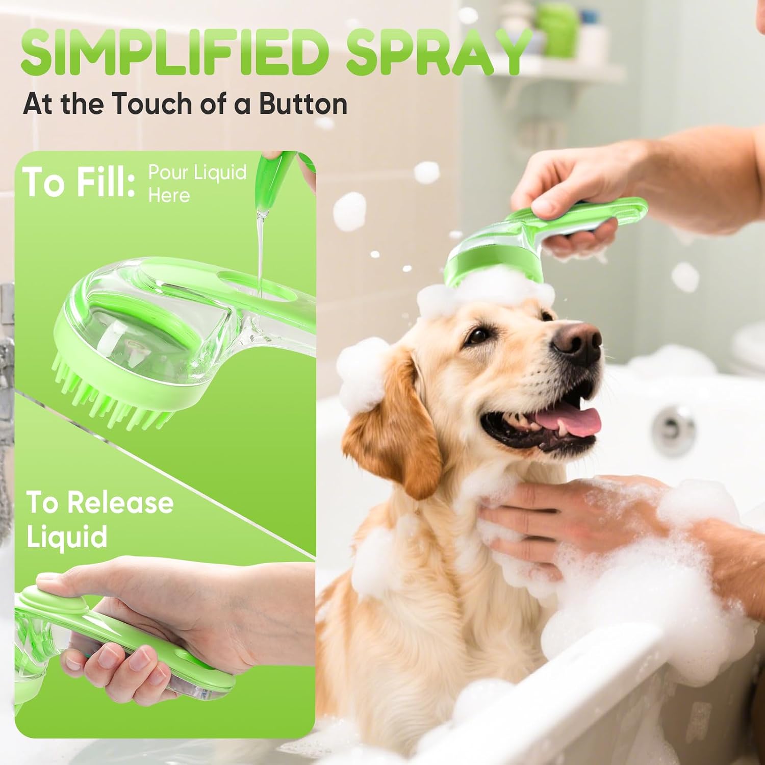 Petopia Aqua Blue Pet Bath Brush - Hình 2