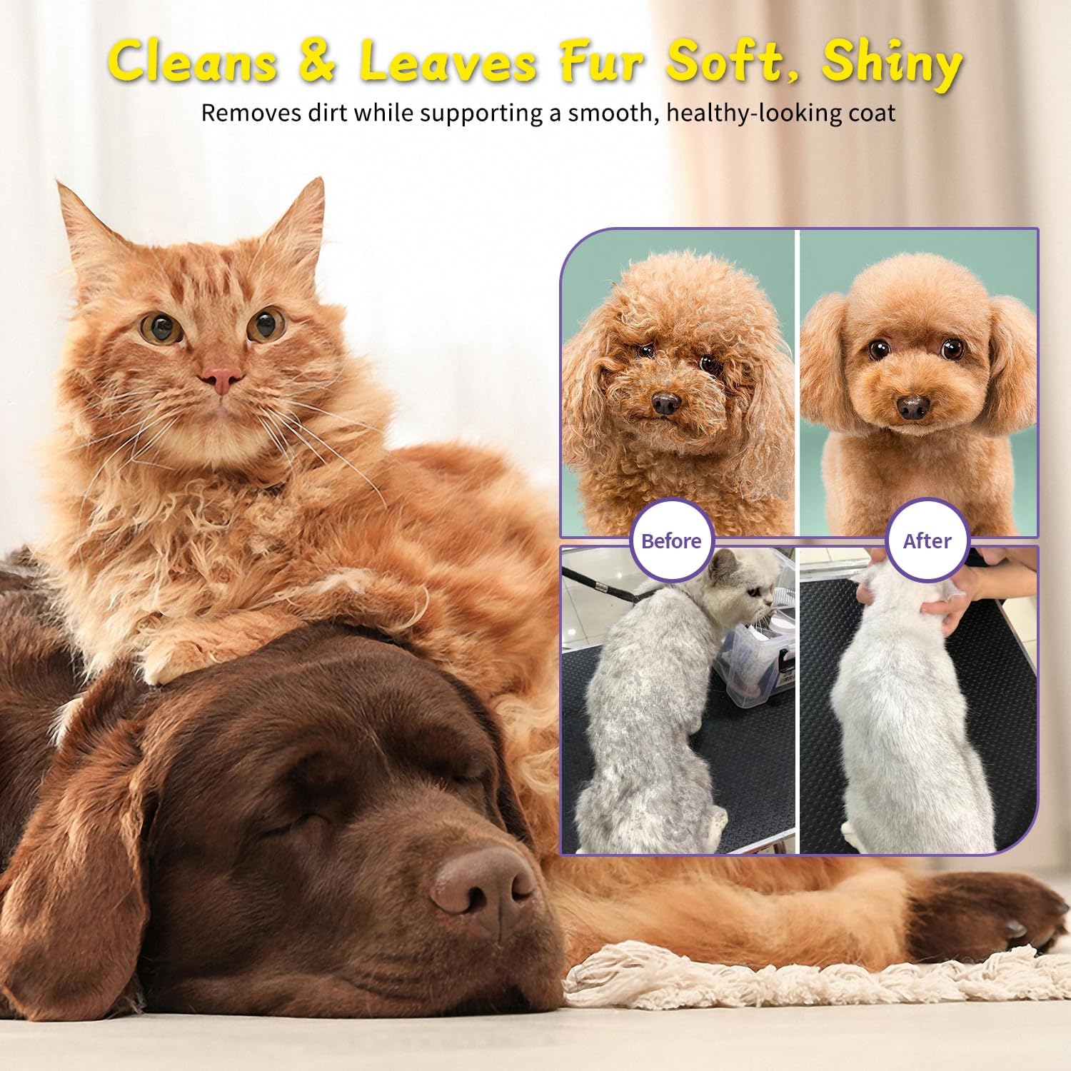 PawBubble Pet Grooming Glove Wipes - Hình 2