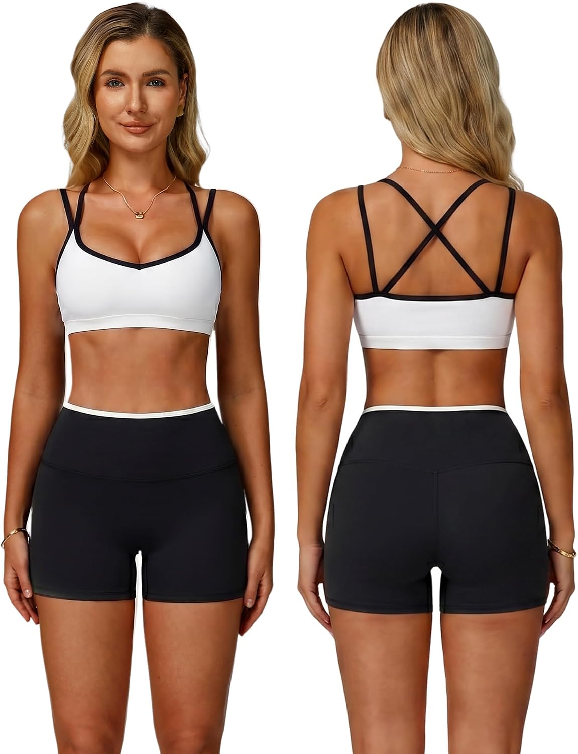 Brown Cross-Back Sports Bra - Hình 28