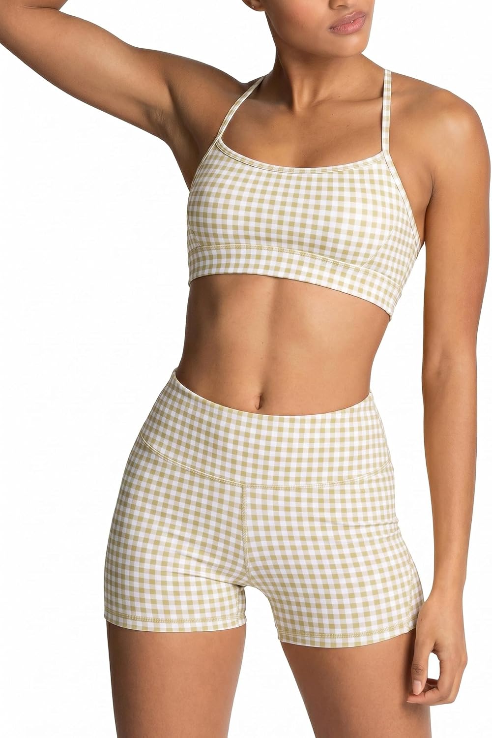 Brown Cross-Back Sports Bra - Hình 17