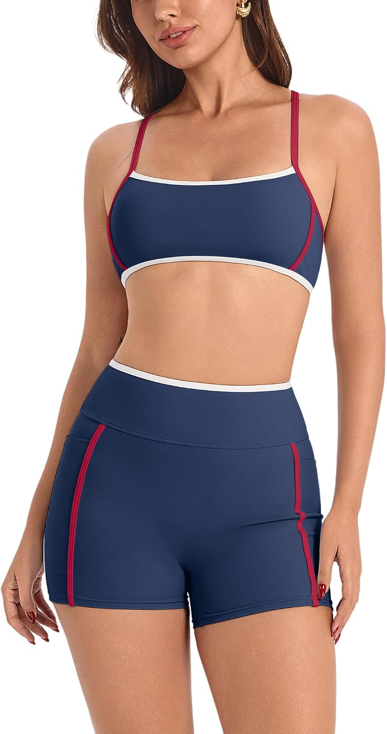 Brown Cross-Back Sports Bra - Hình 18
