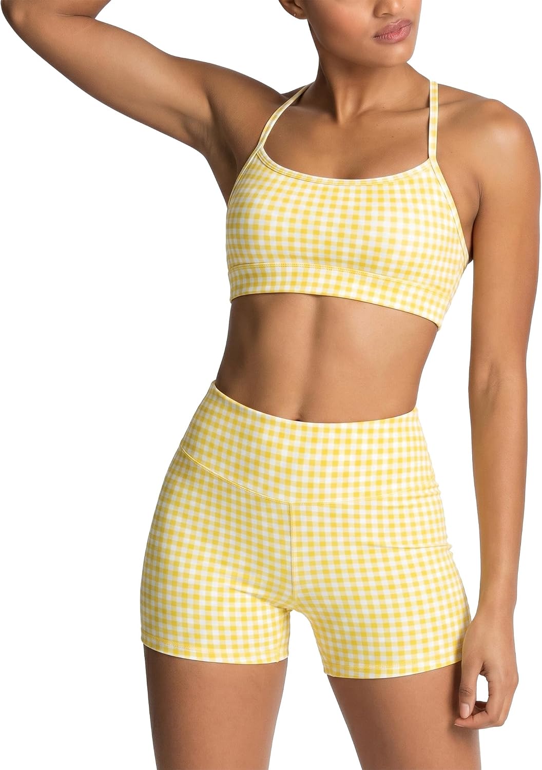 Brown Cross-Back Sports Bra - Hình 29