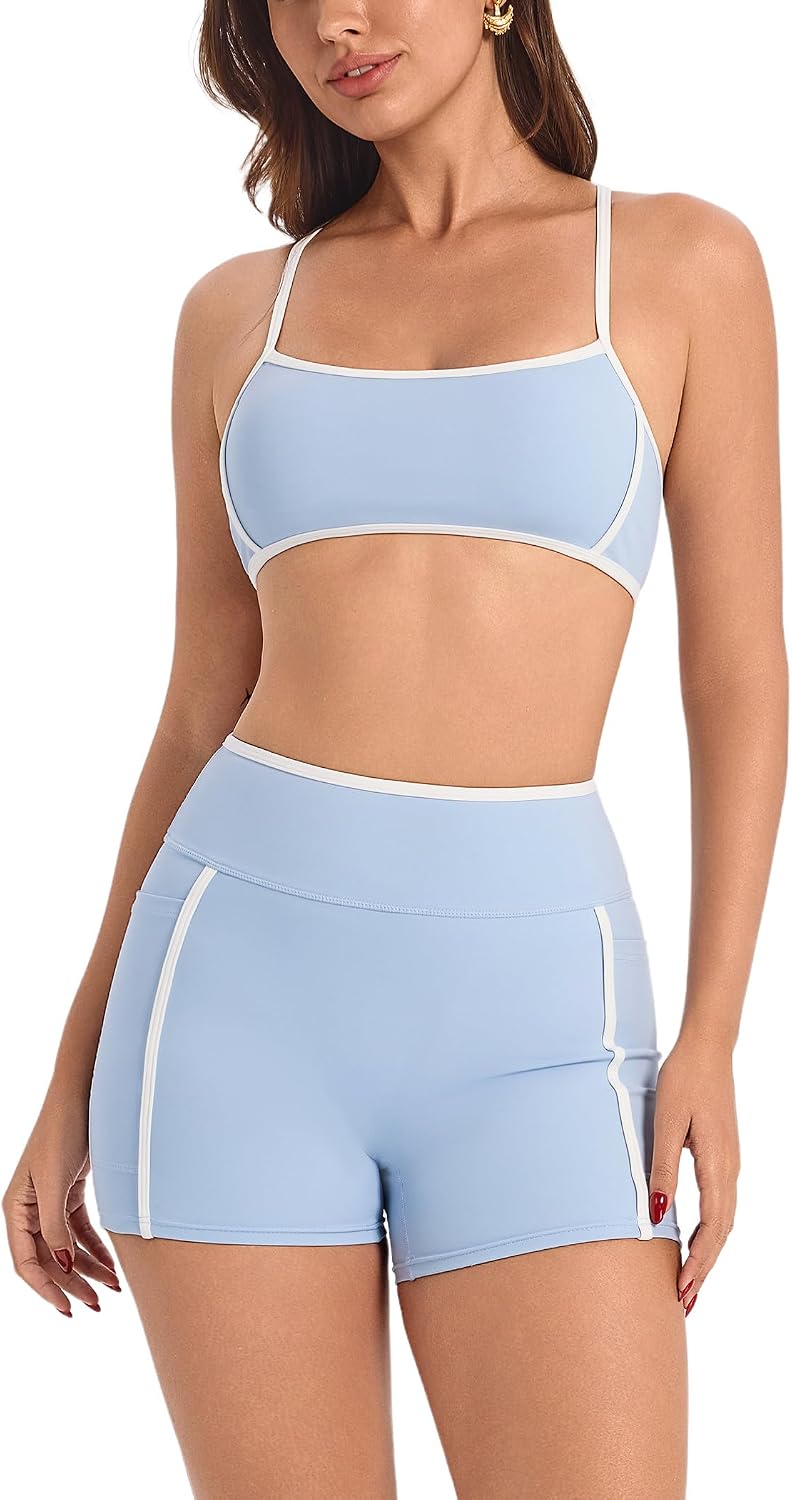 Brown Cross-Back Sports Bra - Hình 16