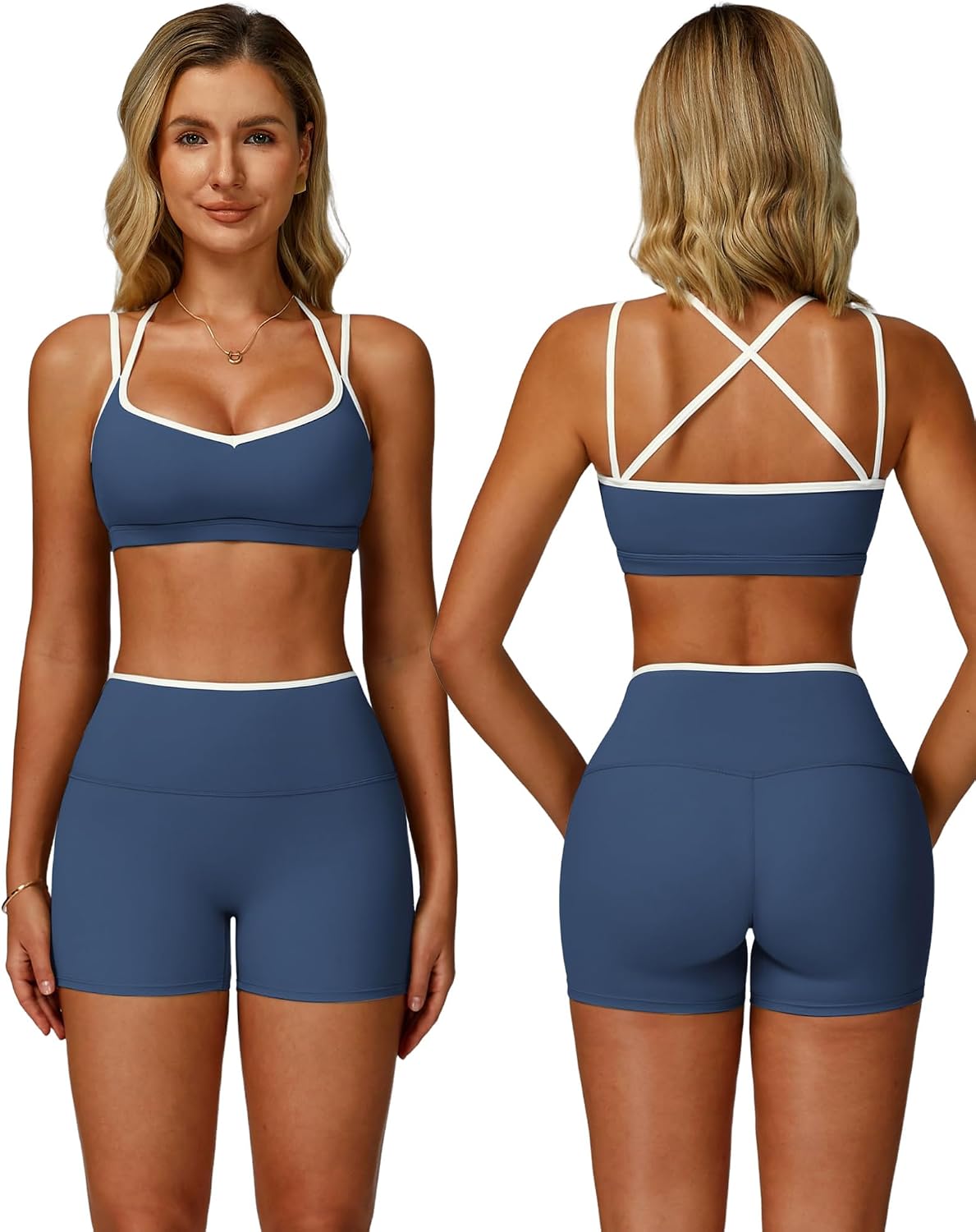 Brown Cross-Back Sports Bra - Hình 24