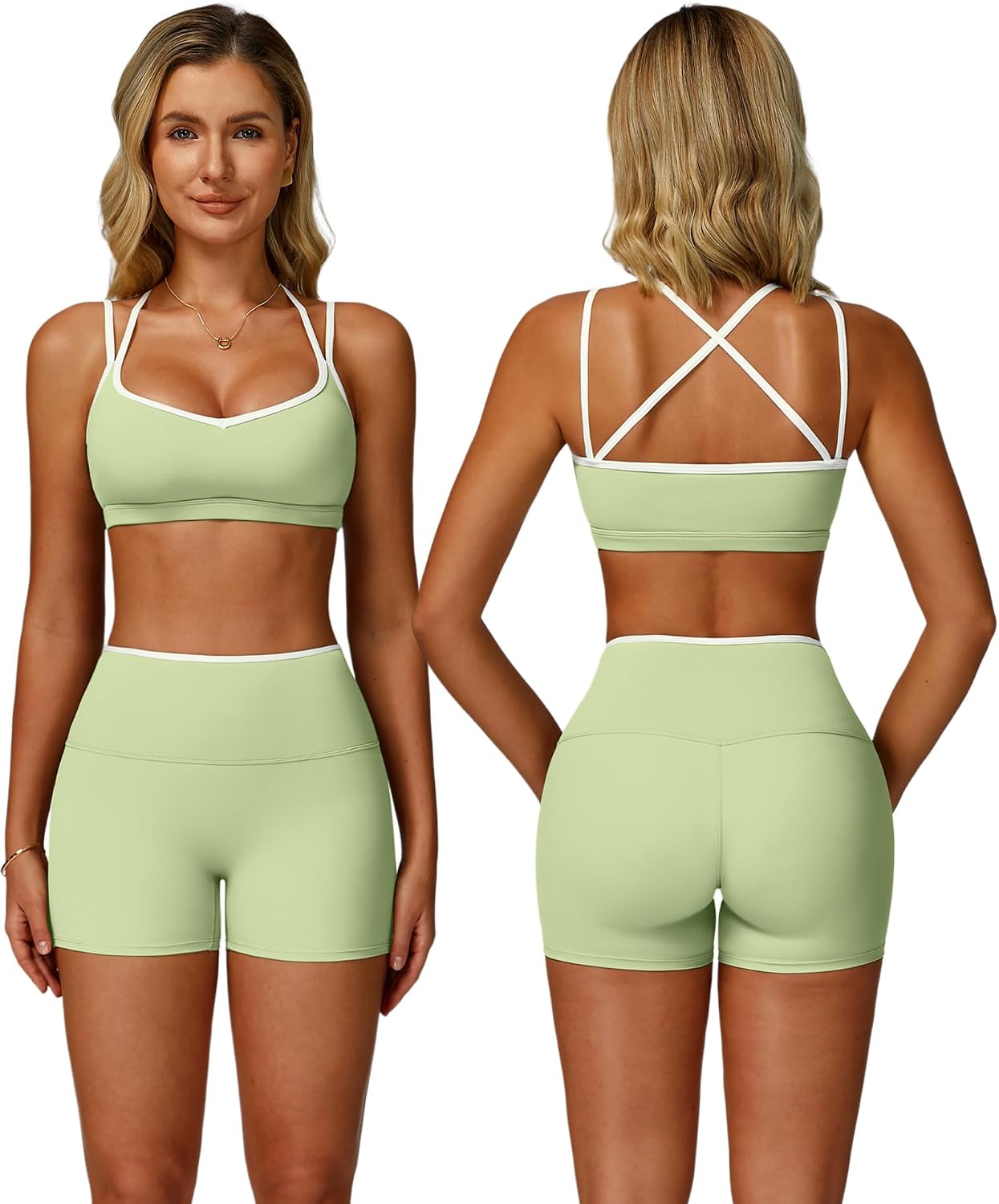 Brown Cross-Back Sports Bra - Hình 23