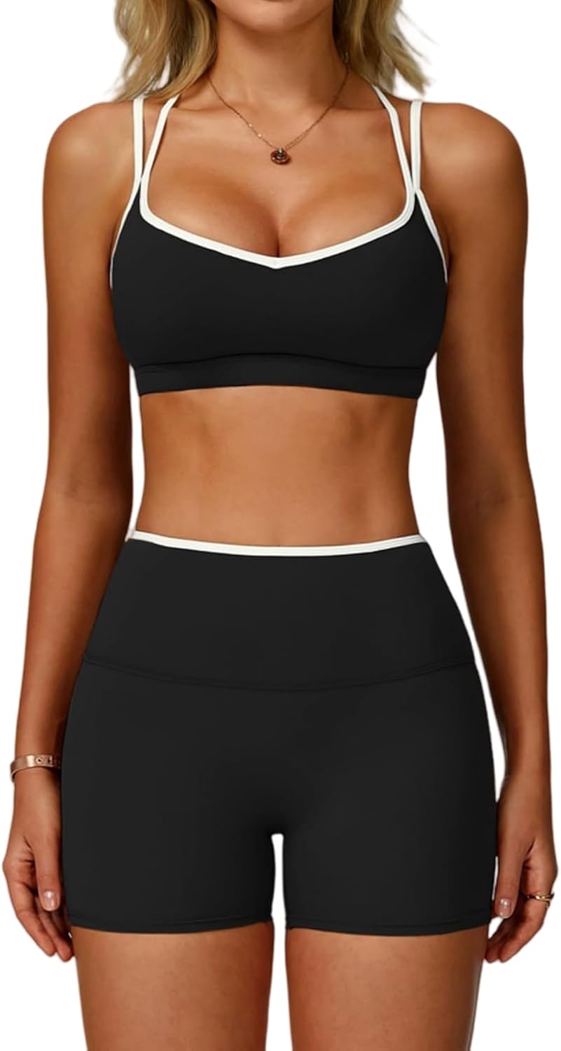 Brown Cross-Back Sports Bra - Hình 8