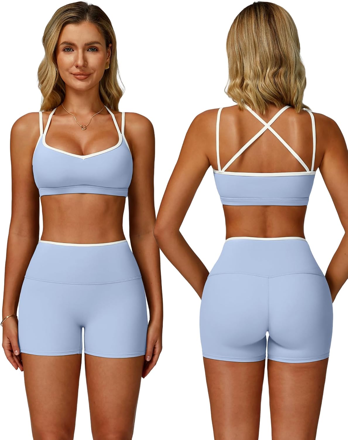 Brown Cross-Back Sports Bra - Hình 14