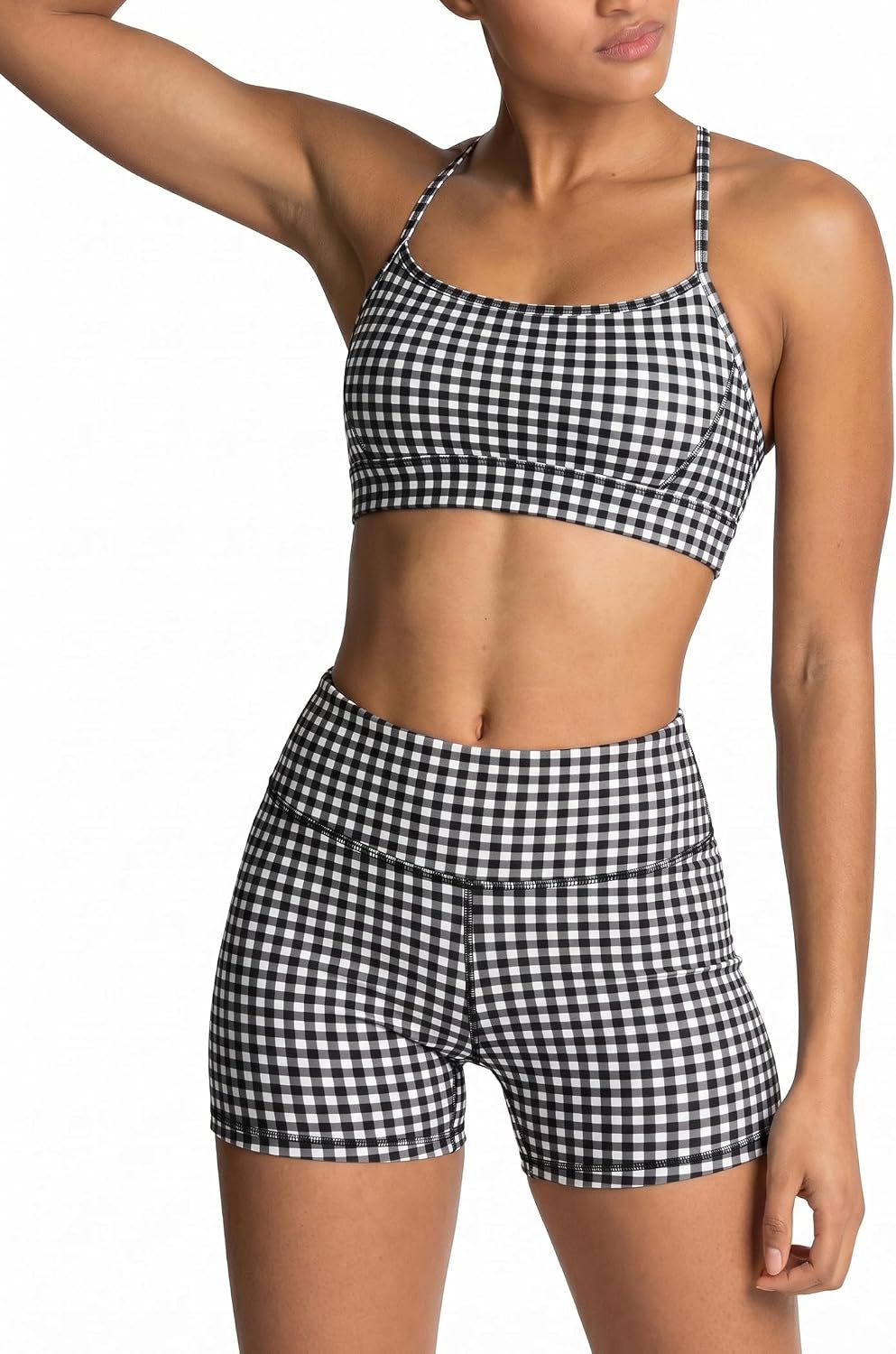 Brown Cross-Back Sports Bra - Hình 21