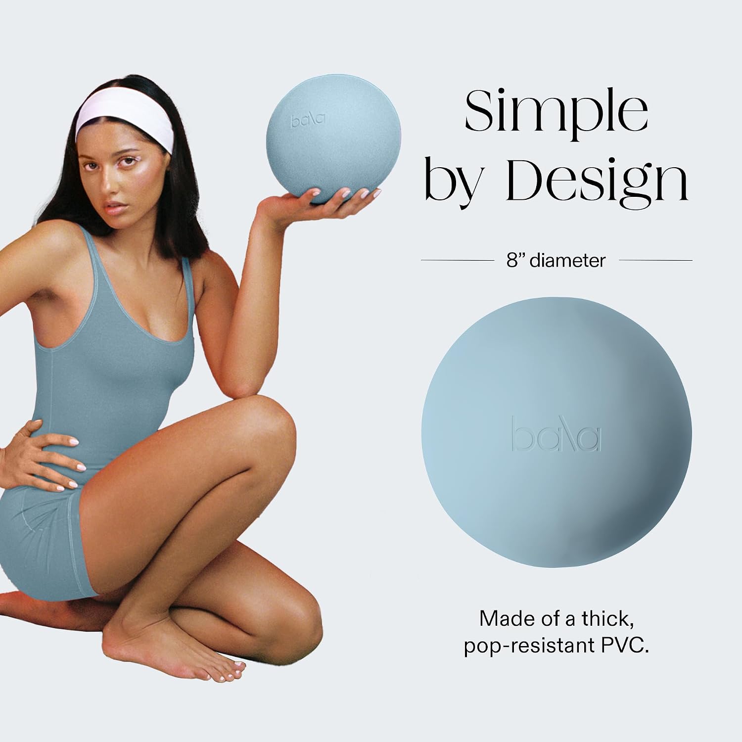Bala Sky Blue Pilates Ball - Hình 5
