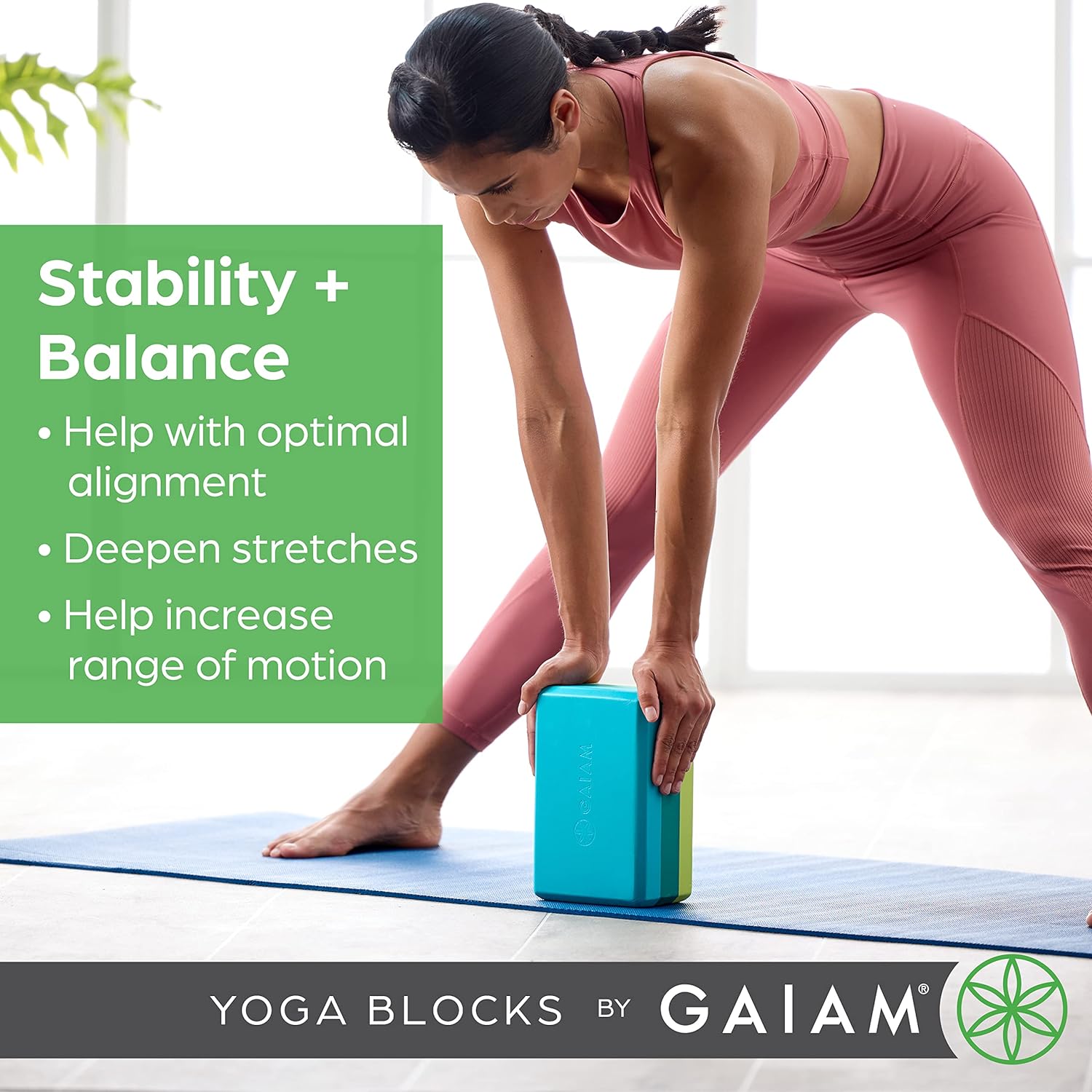 GAIAM Mint Green Yoga Blocks - Hình 2