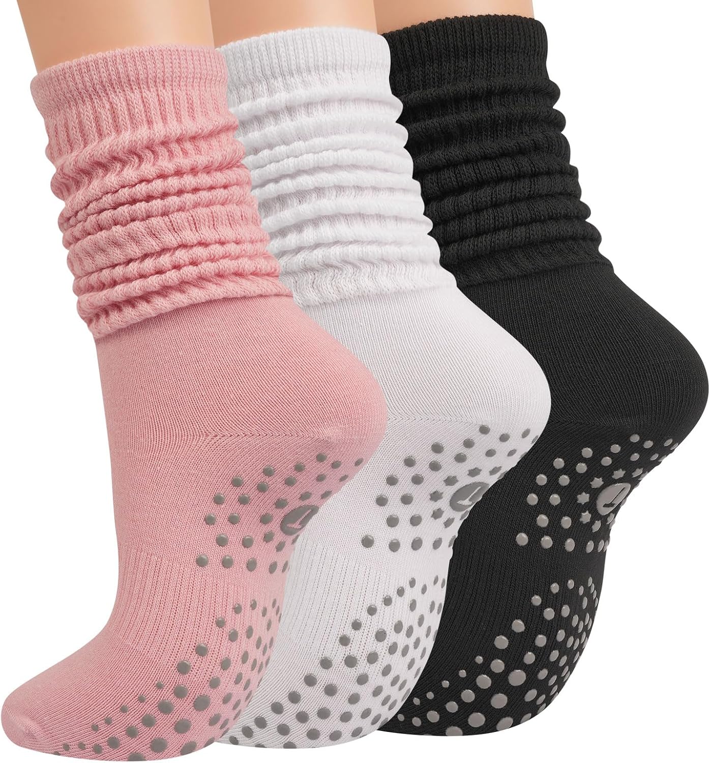 Neutral Scrunch Grip Socks - Hình 10