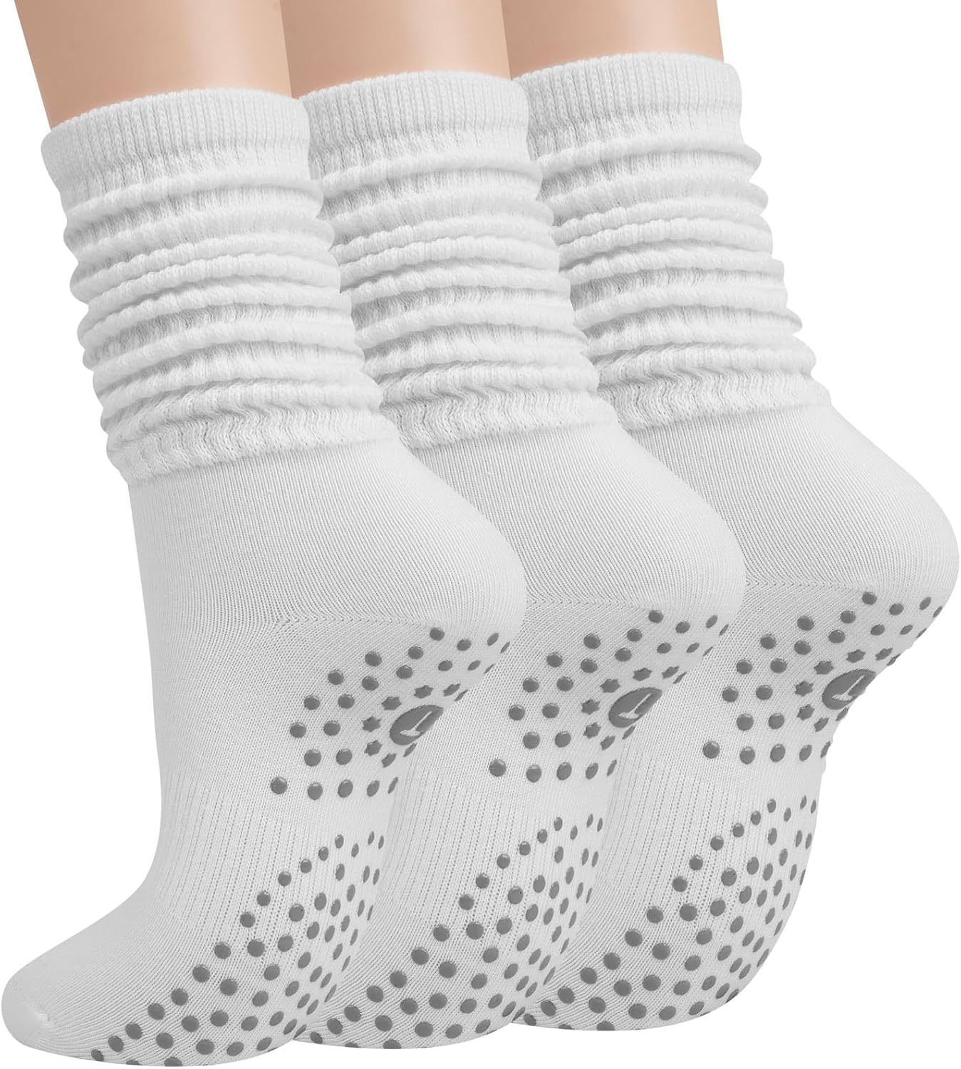 Neutral Scrunch Grip Socks - Hình 9