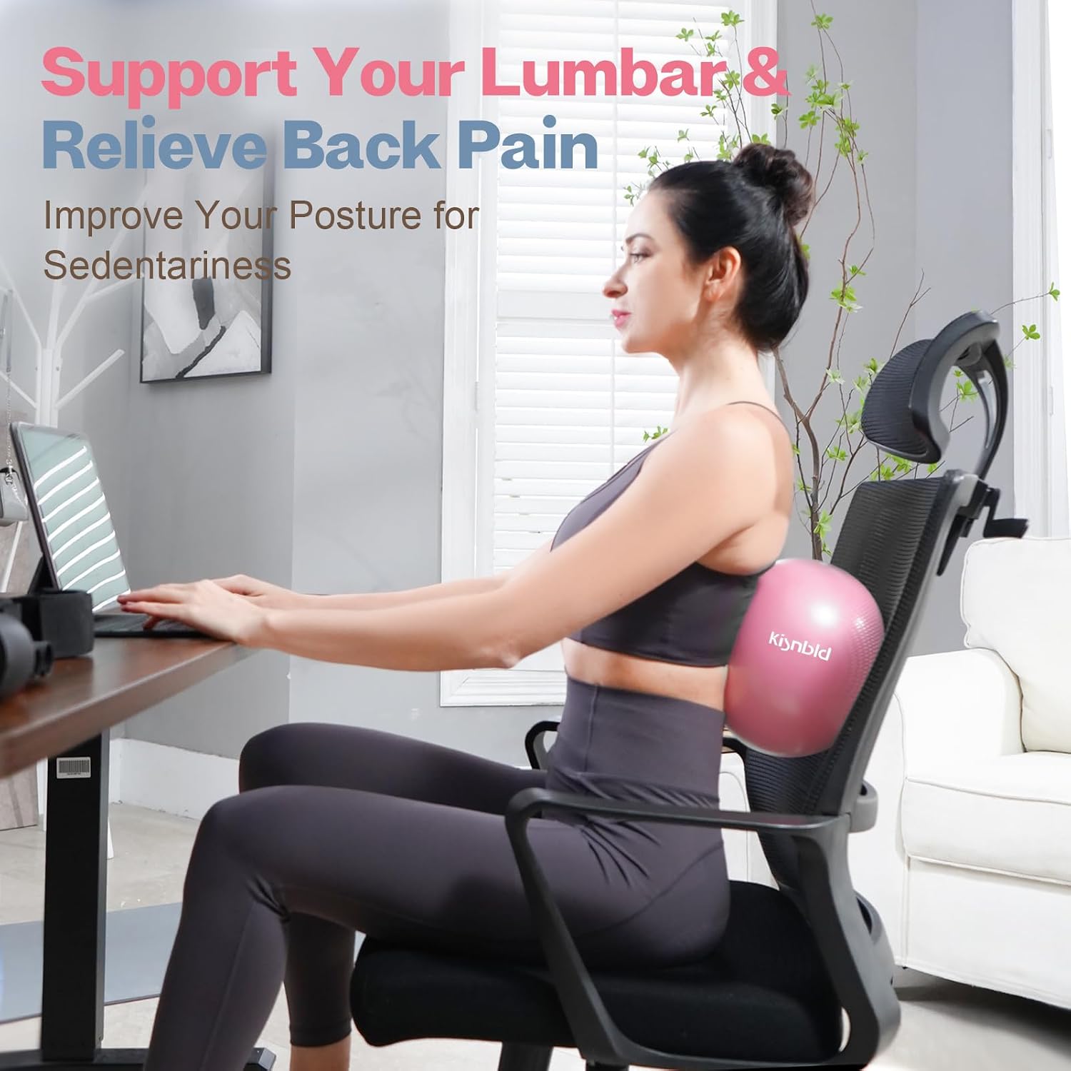 KISNBLD Pink Mini Pilates Ball - Hình 3