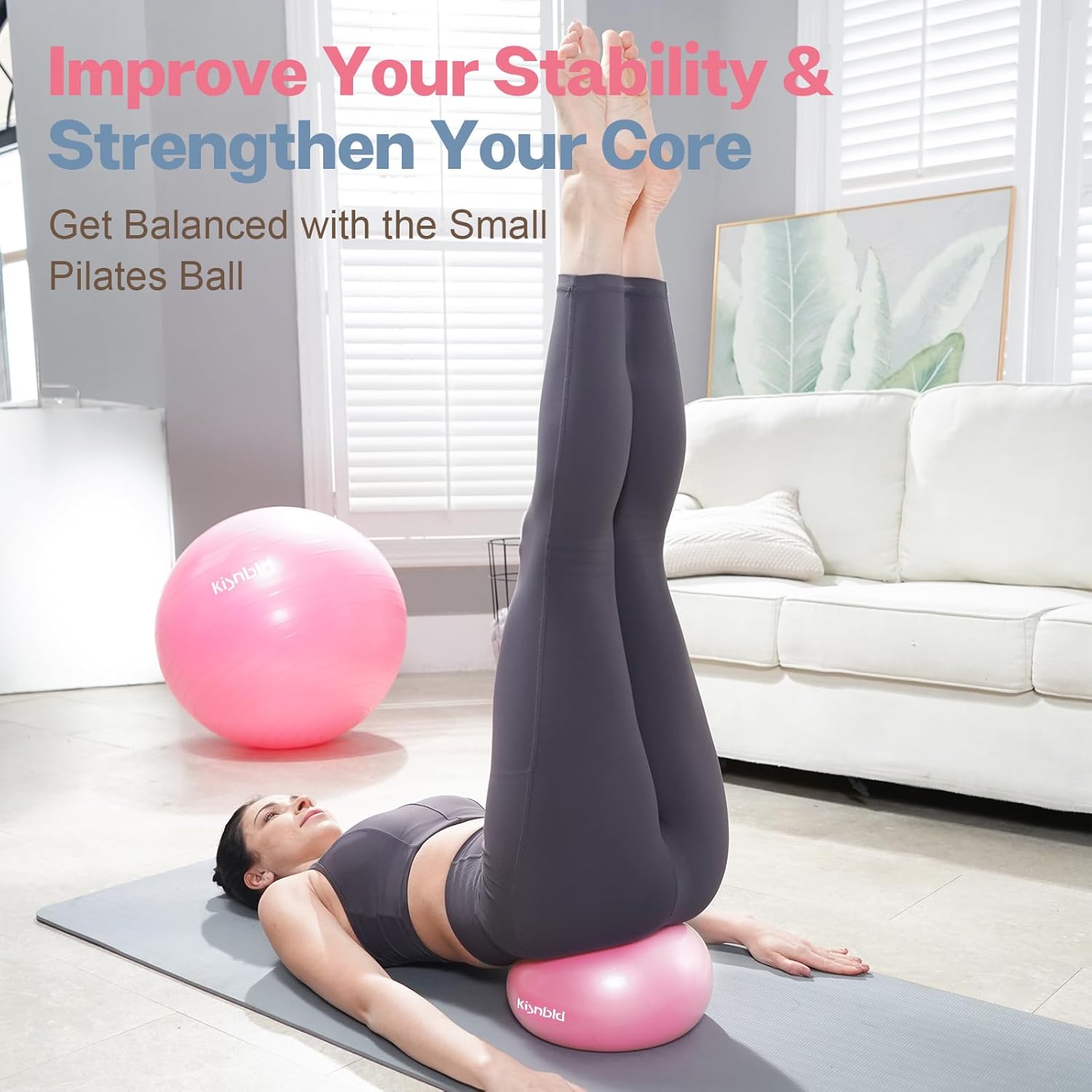 KISNBLD Pink Mini Pilates Ball - Hình 2