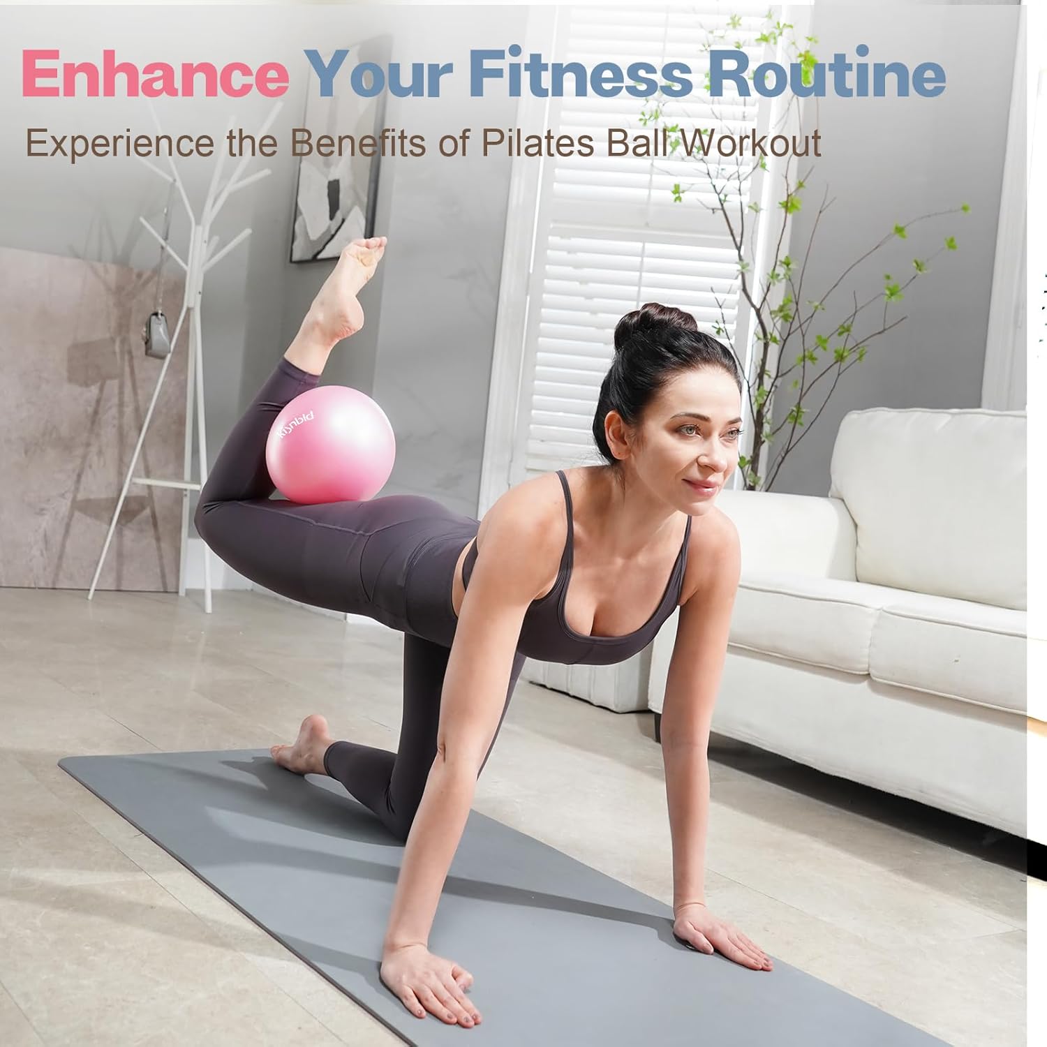 KISNBLD Pink Mini Pilates Ball - Hình 4