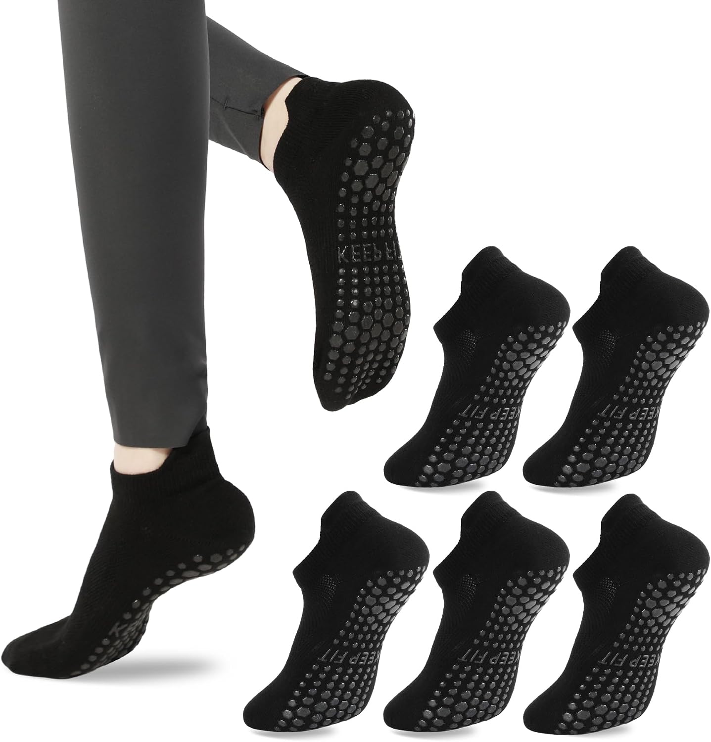 Multi-Color Non-Slip Ankle Grip Socks - Hình 9
