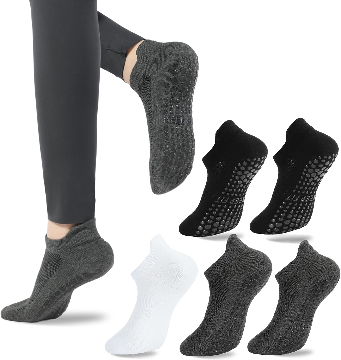 Multi-Color Non-Slip Ankle Grip Socks - Hình 19