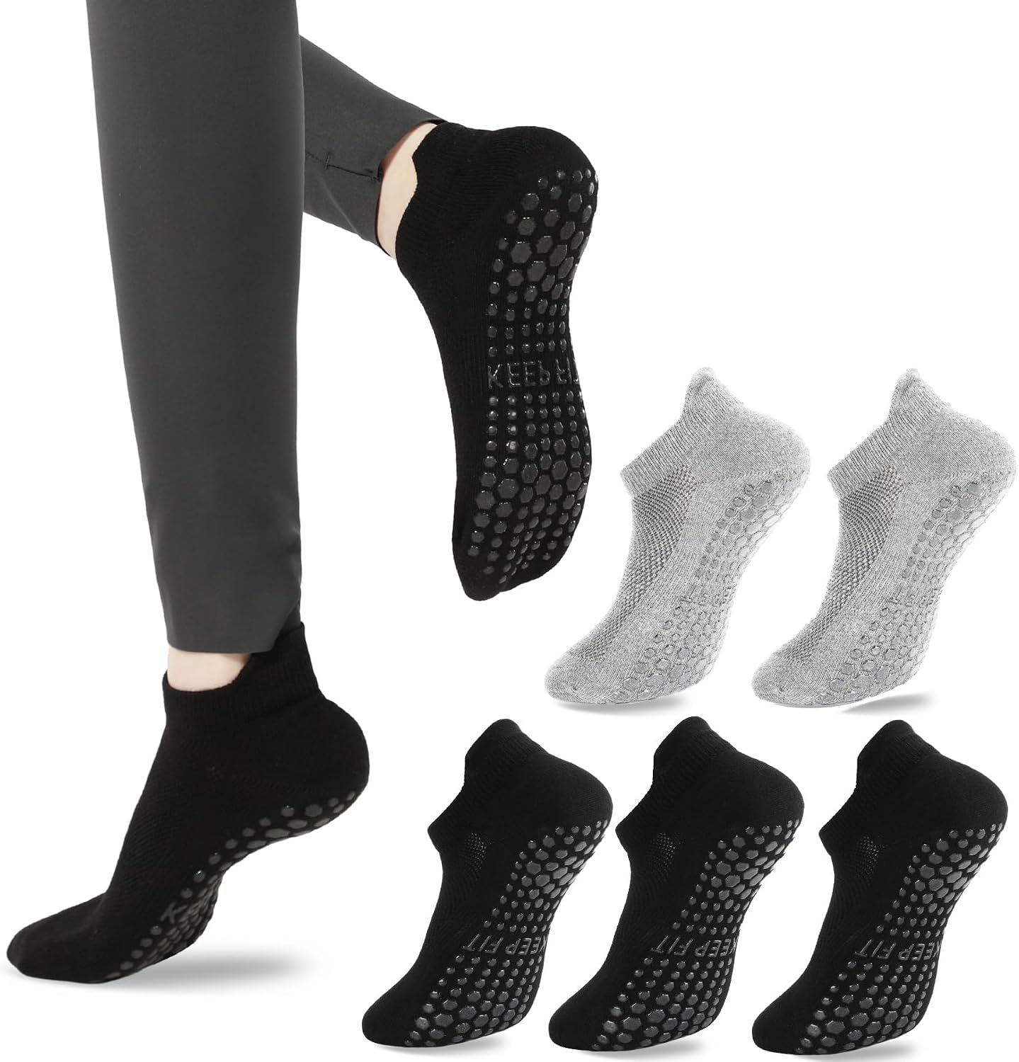 Multi-Color Non-Slip Ankle Grip Socks - Hình 15