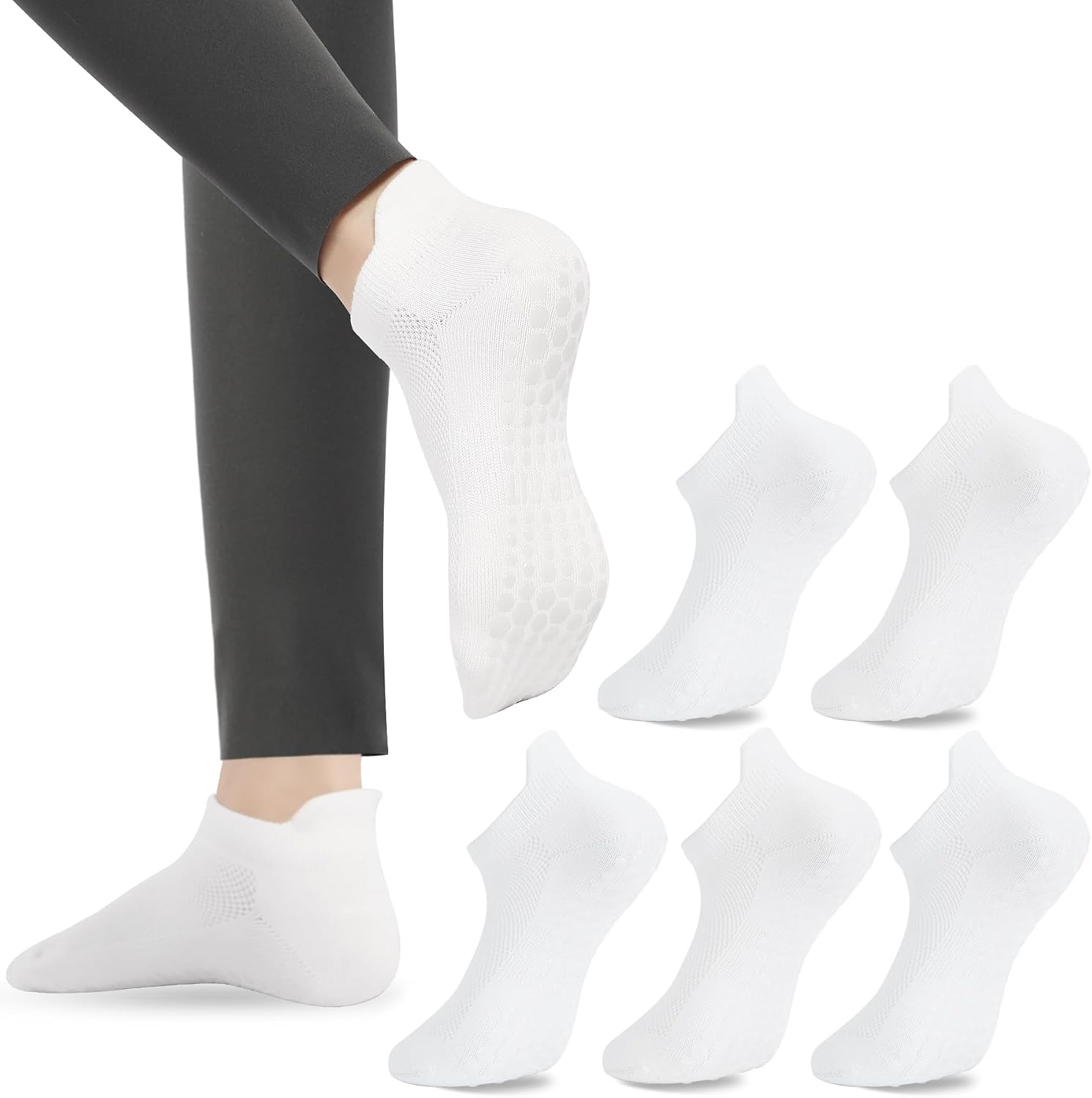 Multi-Color Non-Slip Ankle Grip Socks - Hình 10