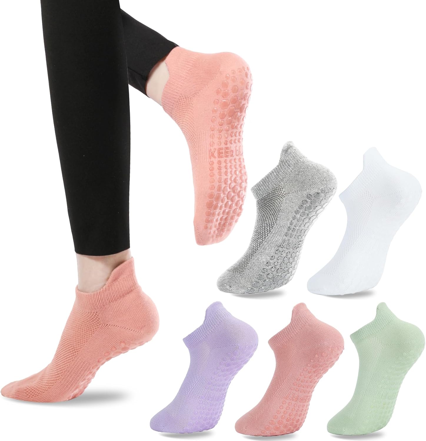 Multi-Color Non-Slip Ankle Grip Socks - Hình 16