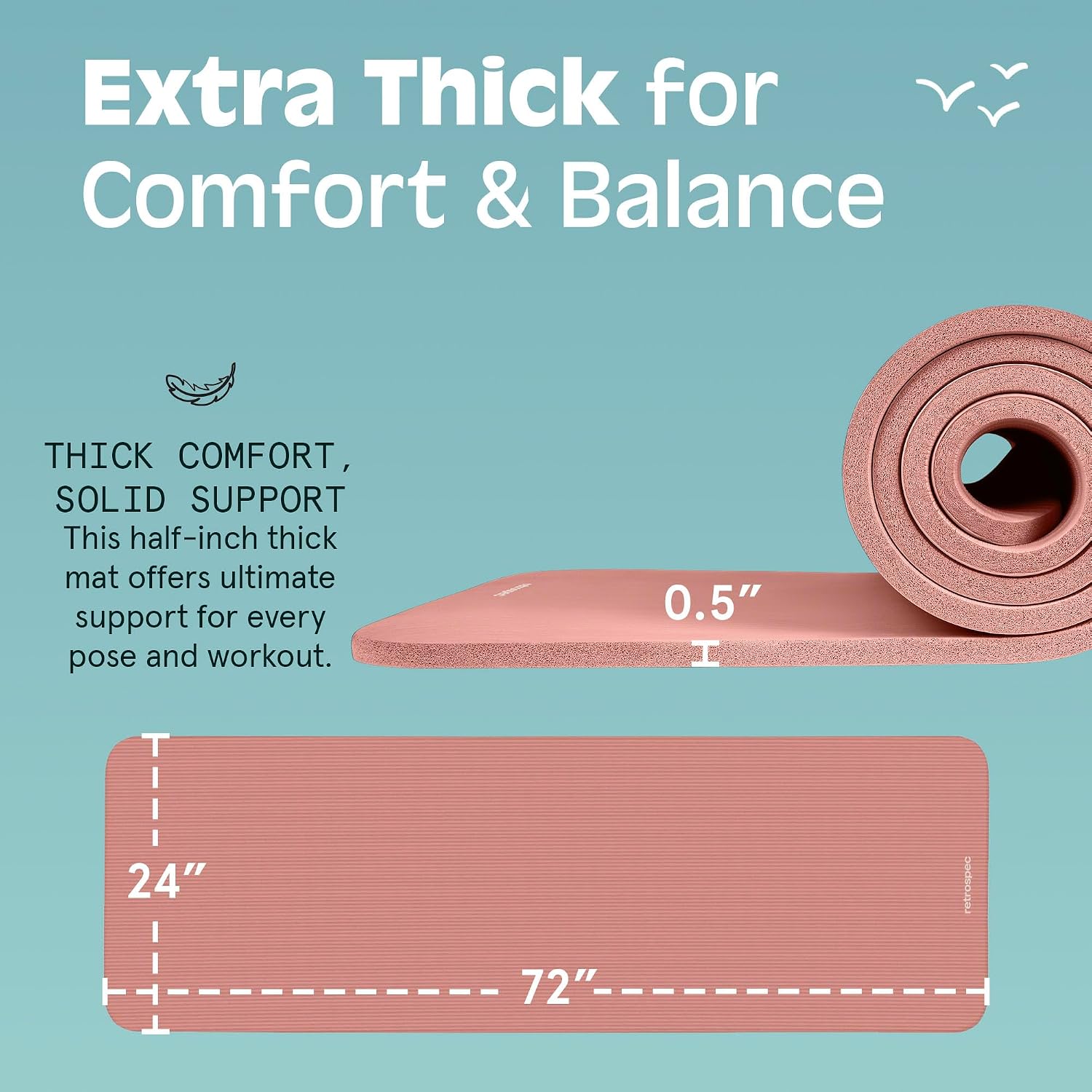 Retrospec Mauve Yoga Mat - Hình 3