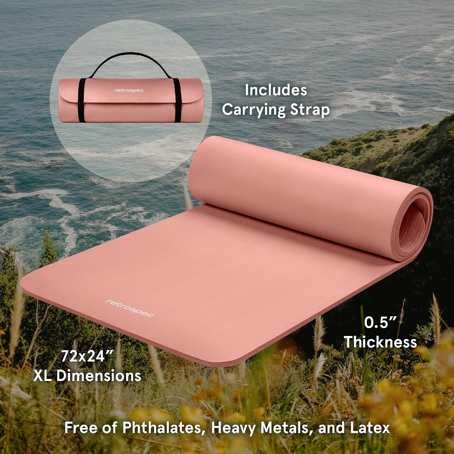 Retrospec Mauve Yoga Mat - Hình 2
