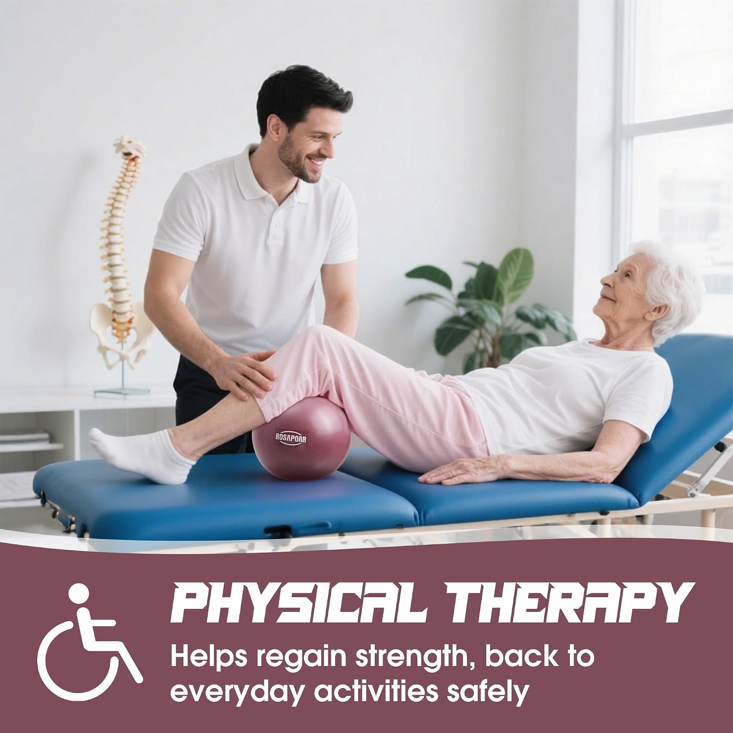 ROSAPOAR Mauve Pilates Ball - Hình 6