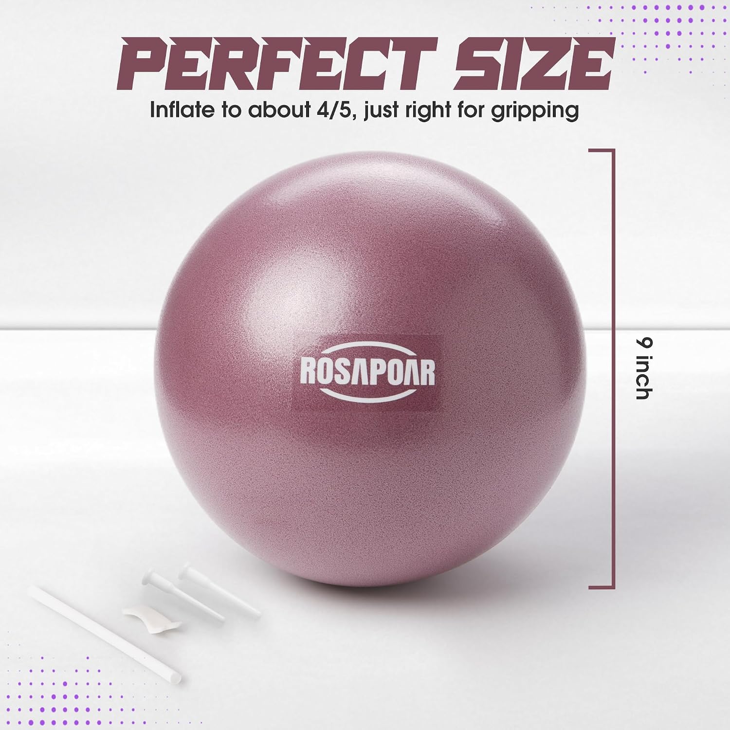 ROSAPOAR Mauve Pilates Ball - Hình 2