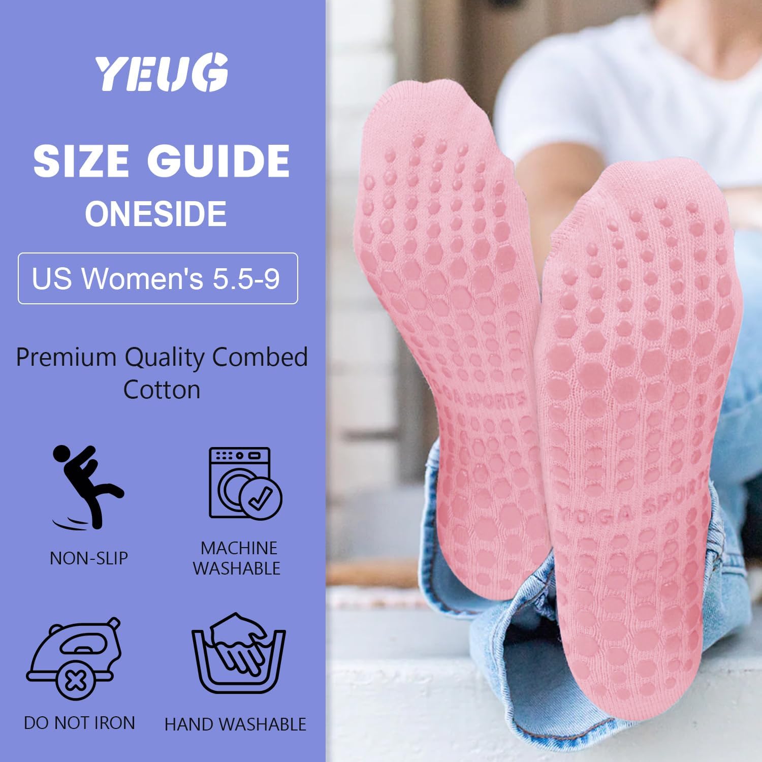 4-Pack Non-Slip Ankle Socks - Hình 5