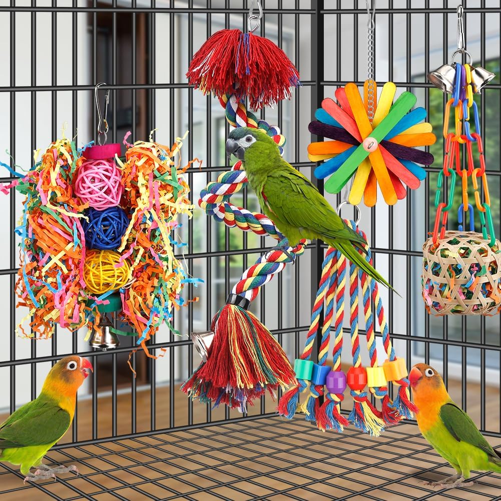 Colorful Shredding Foraging Bird Toys - Hình 5