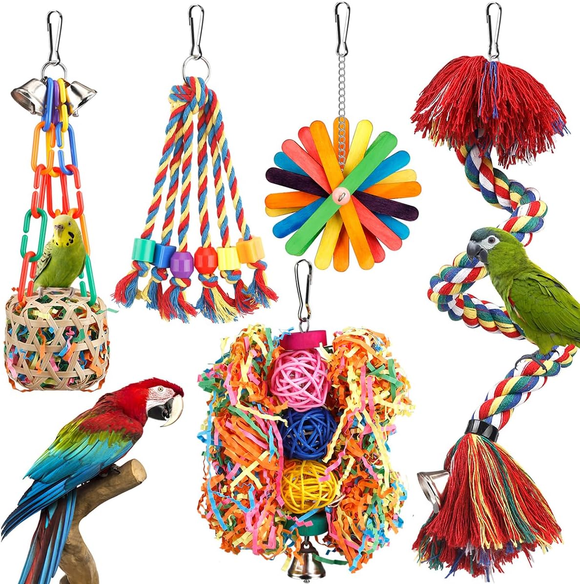 Colorful Shredding Foraging Bird Toys