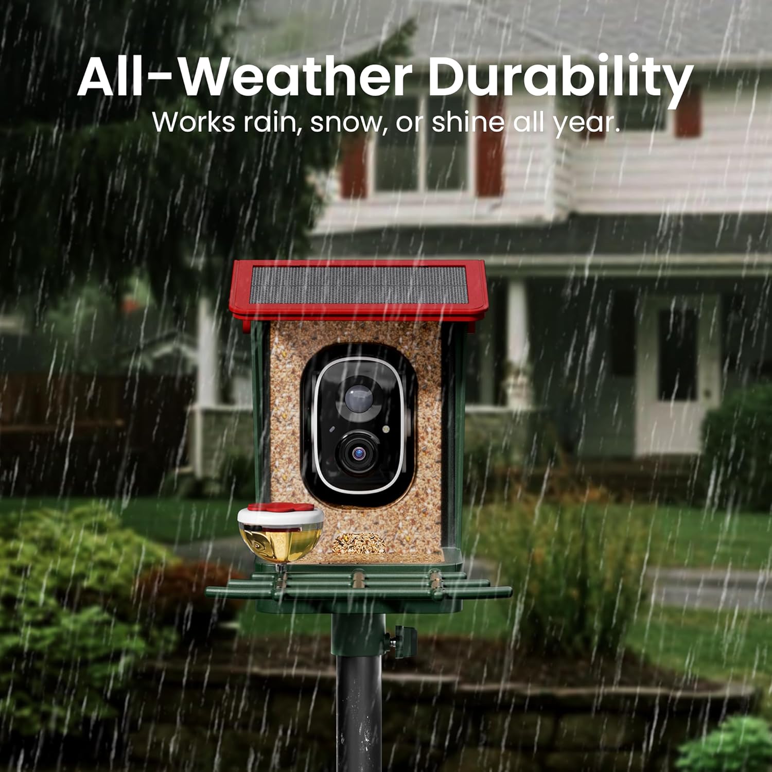 Smart Solar Bird Feeder with Camera - Hình 2