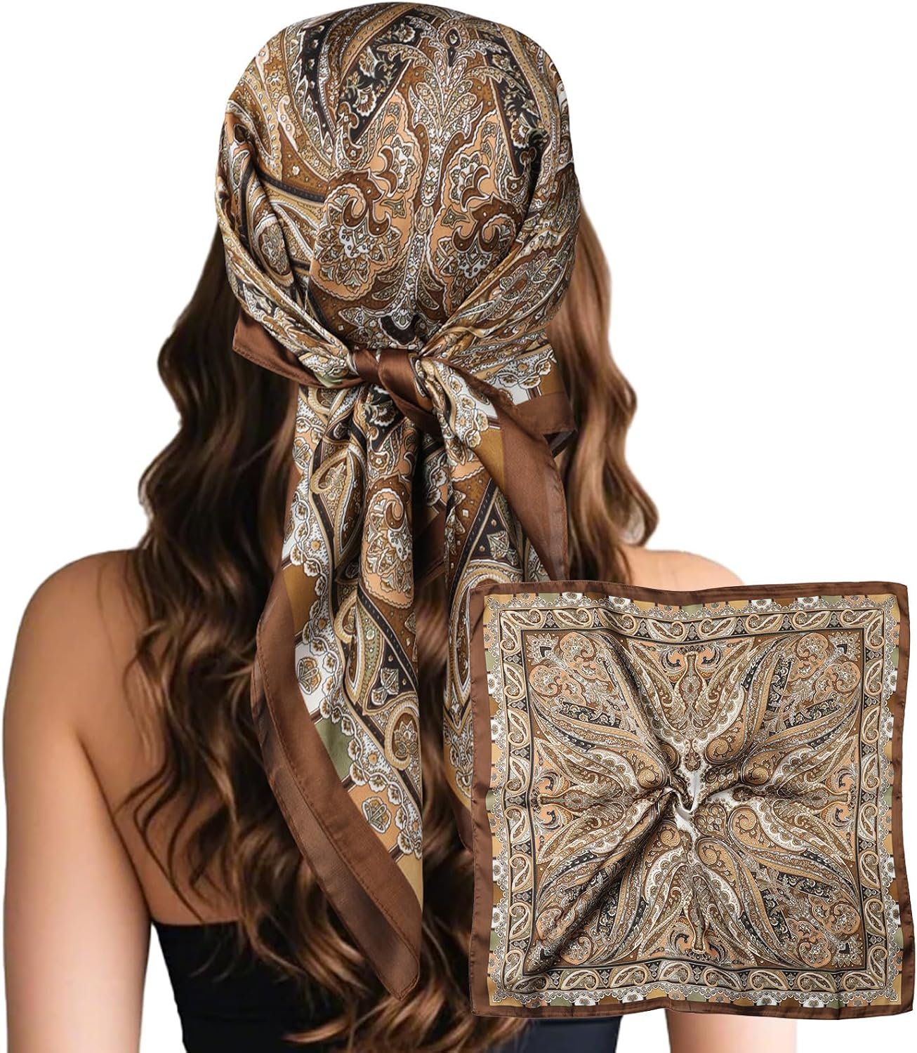 Sumolux Head Hair Scarf for Women Like Satin Silk Scarf Bandana