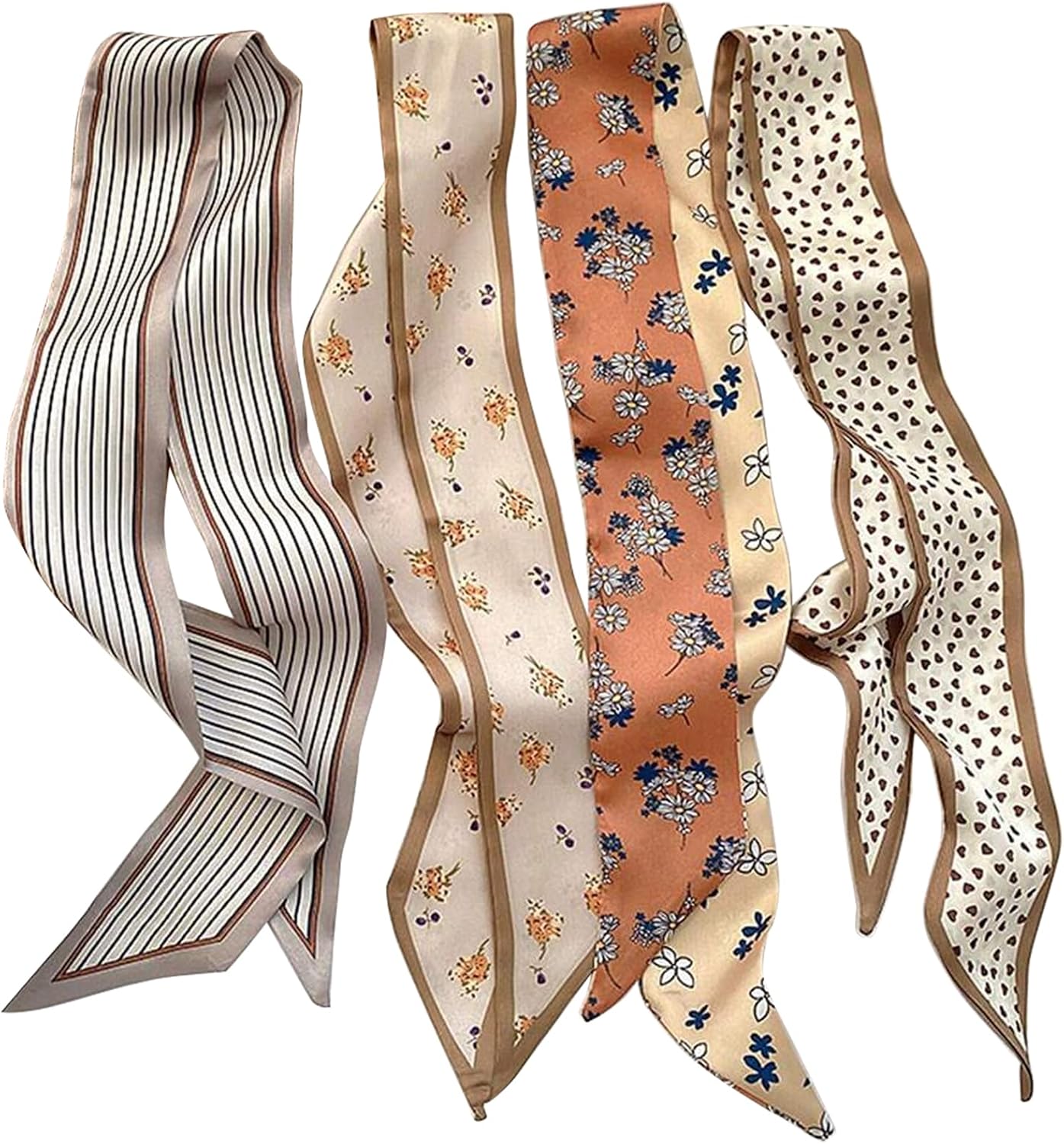 TEBIEKOY 4Pcs Fashion Scarves for Women, Multifunctional Boho Scarves
