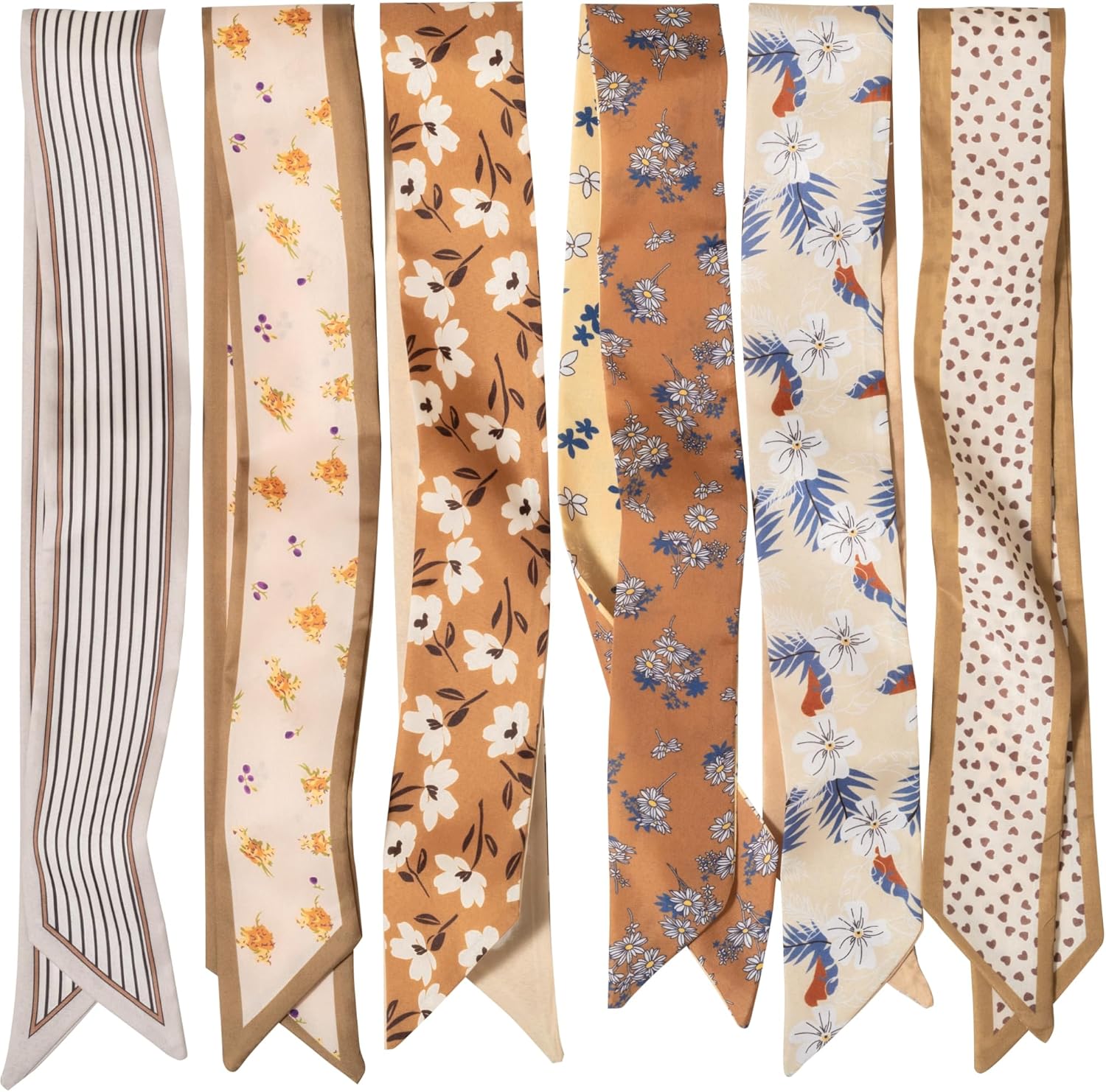 ZXZH 6 Pack Fashion Scarves for Women, Versatile Boho Head Scarf