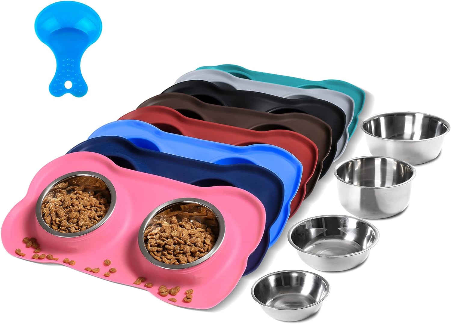 Dual Stainless Steel Pet Bowls