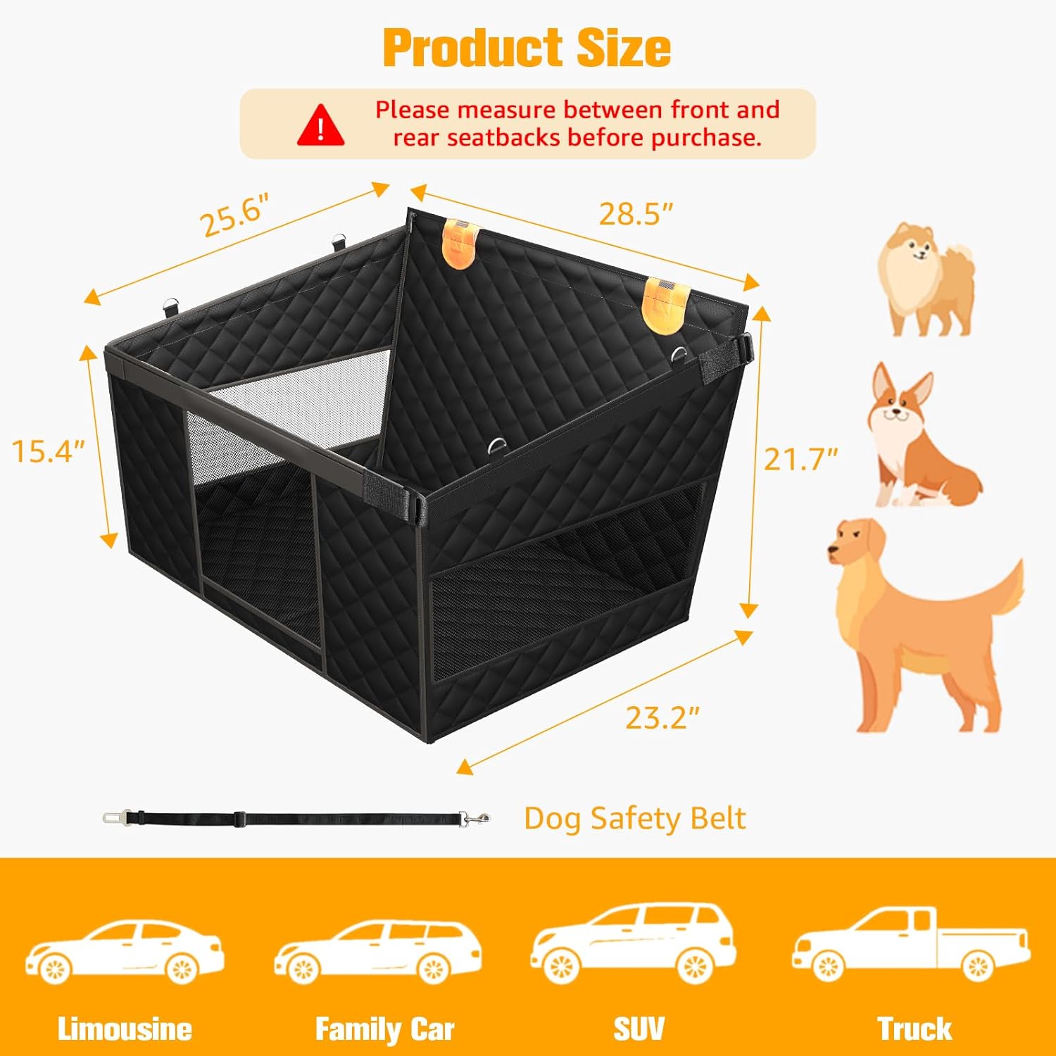 Deluxe Pet Car Seat Booster - Hình 2
