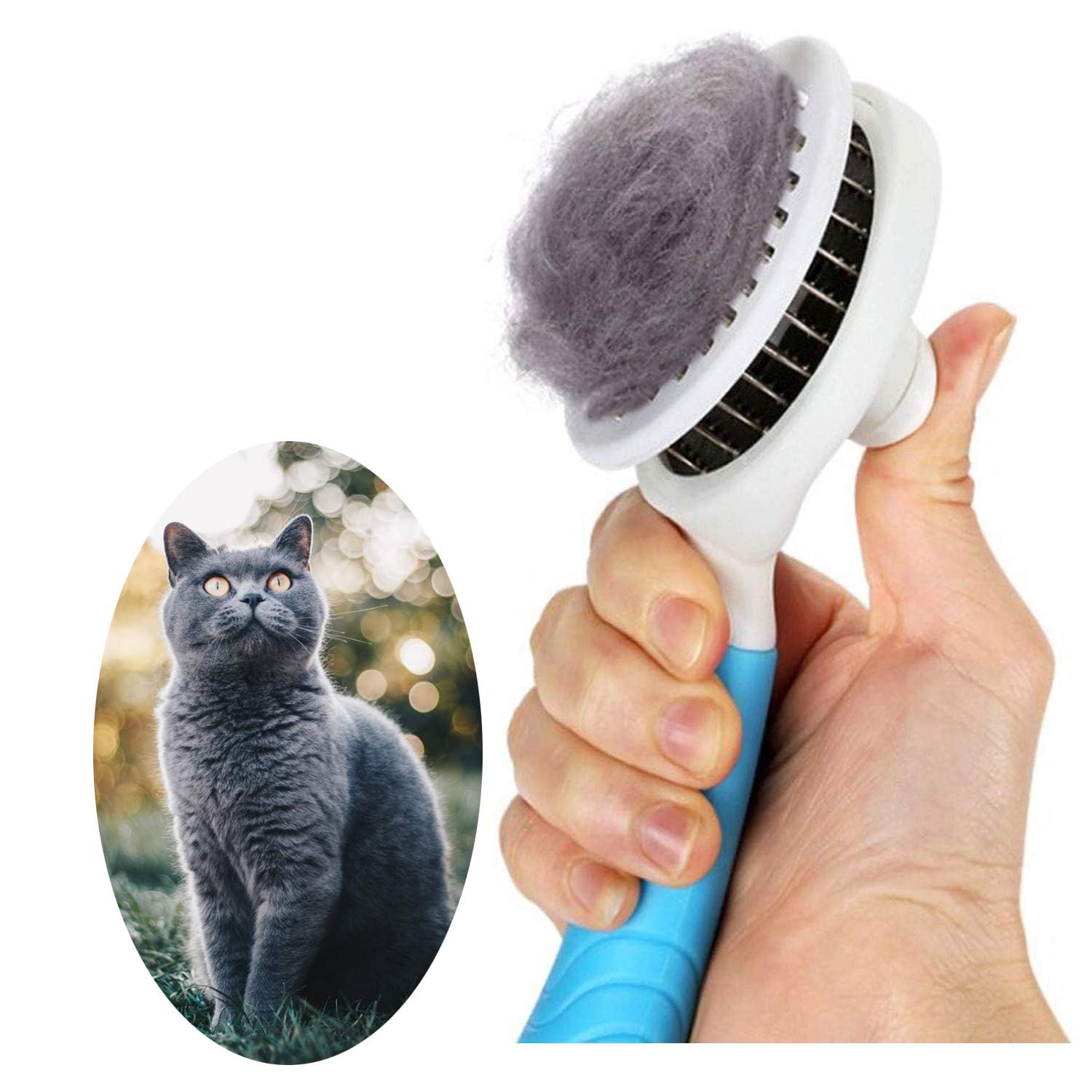 Self-Cleaning Pet Deshedding Brush