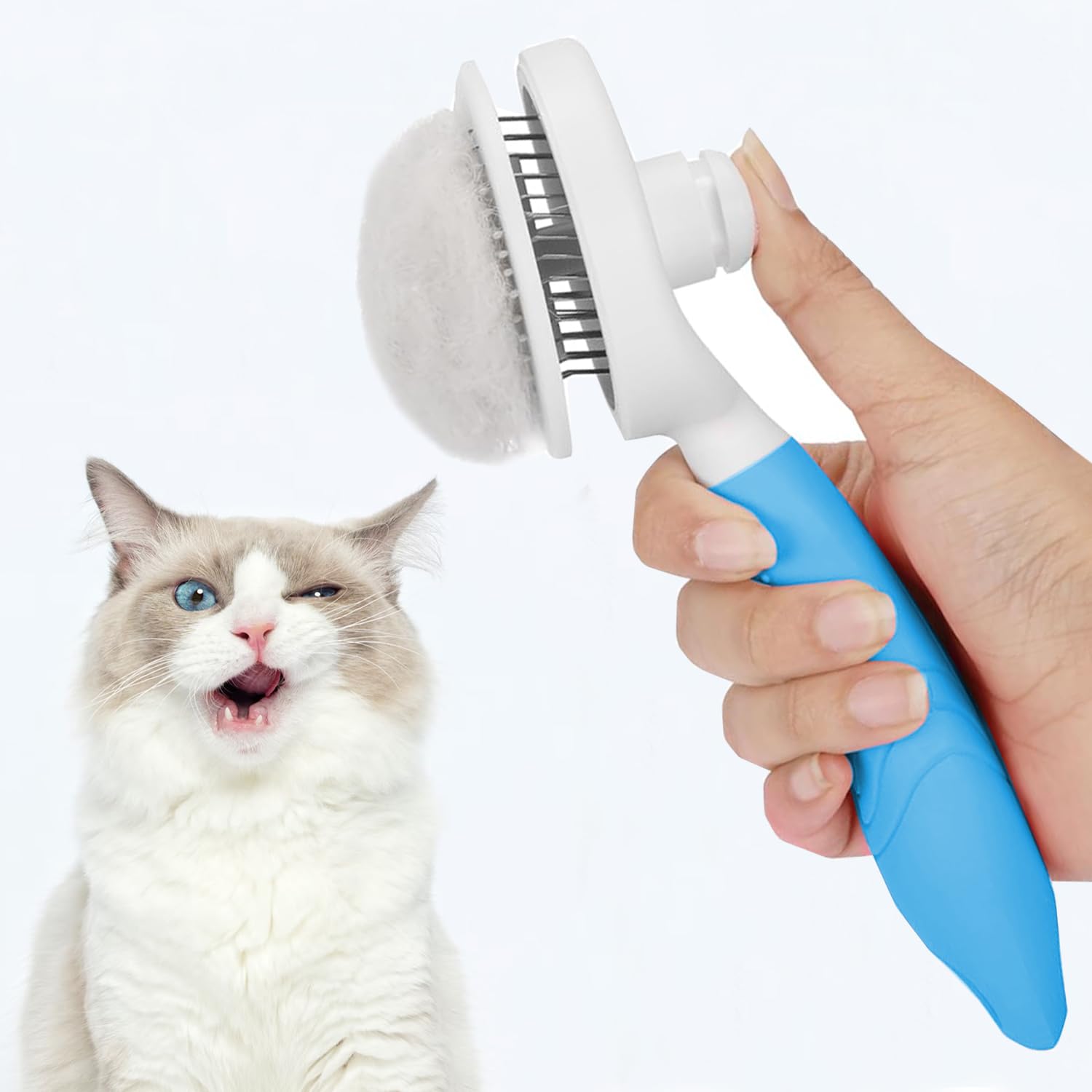 Self-Cleaning Pet Deshedding Brush - Hình 2
